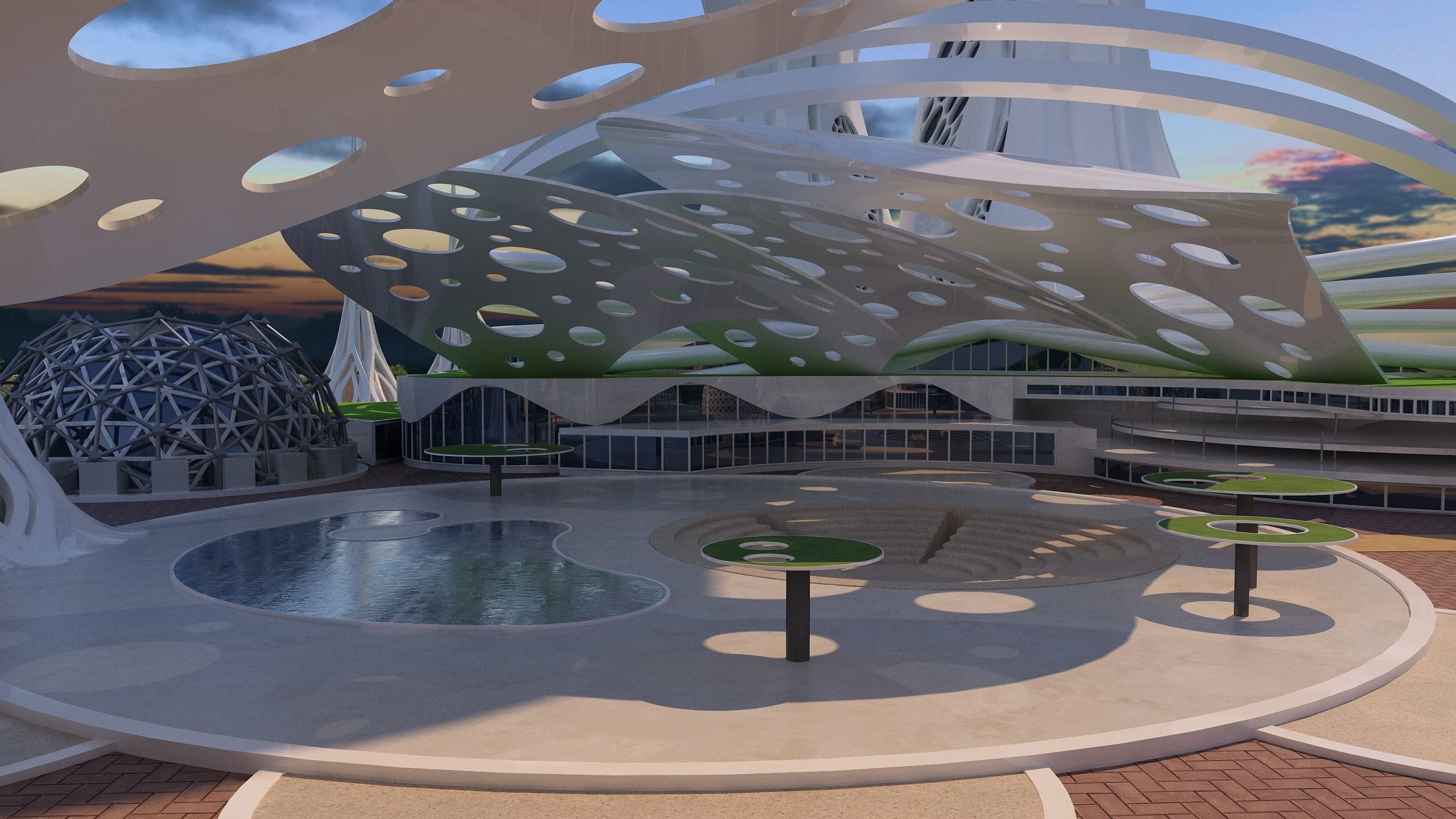 0078 - Future City Island 02 - 2D Drawing - 3D Files 3D model_9