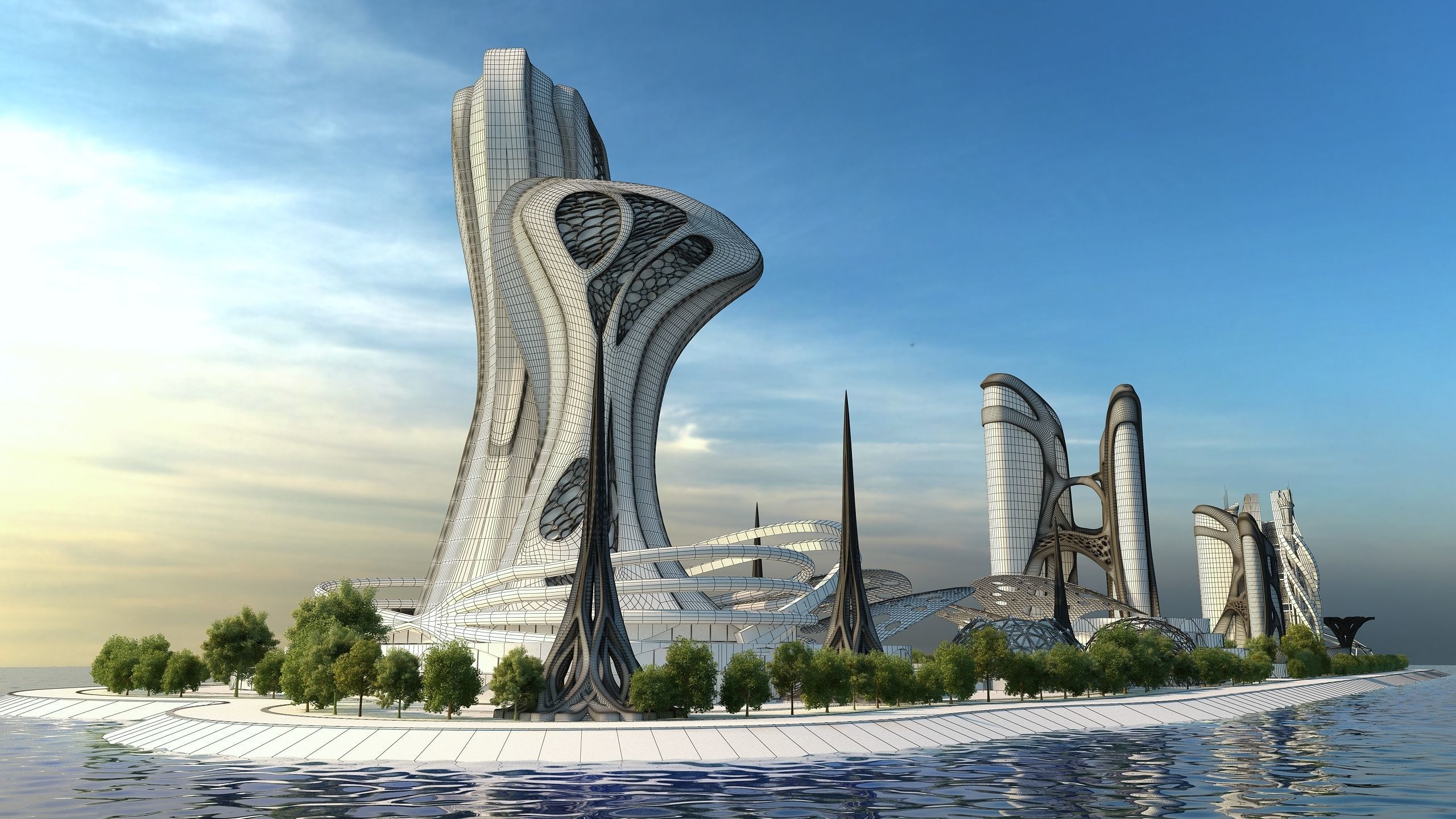 0078 - Future City Island 02 - 2D Drawing - 3D Files 3D model_22