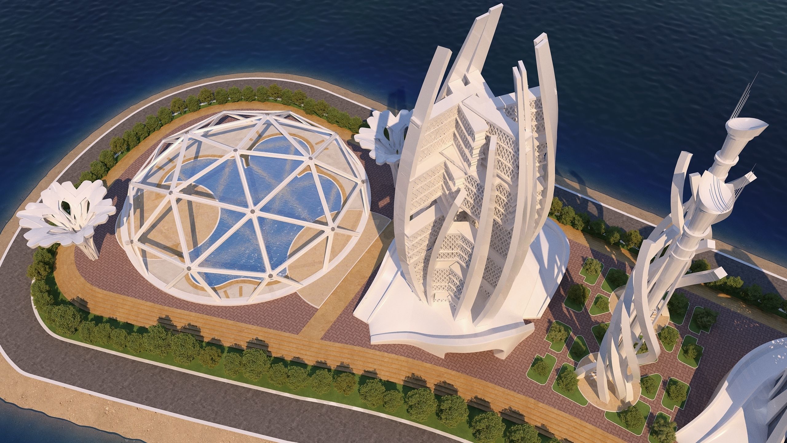 0078 - Future City Island 02 - 2D Drawing - 3D Files 3D model_12