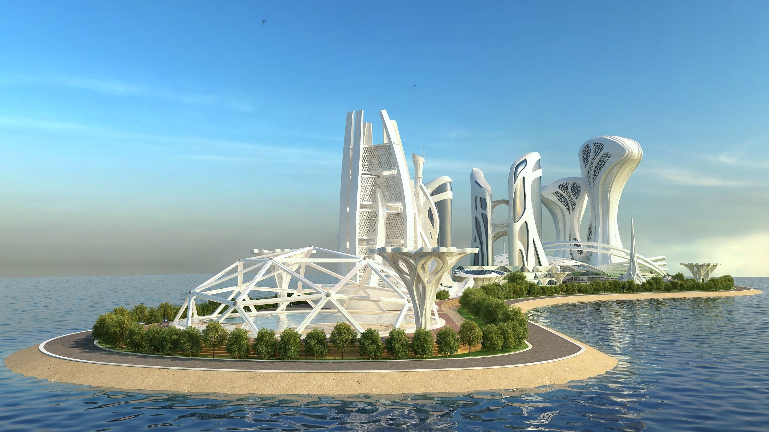 0078 - Future City Island 02 - 2D Drawing - 3D Files 3D model_5