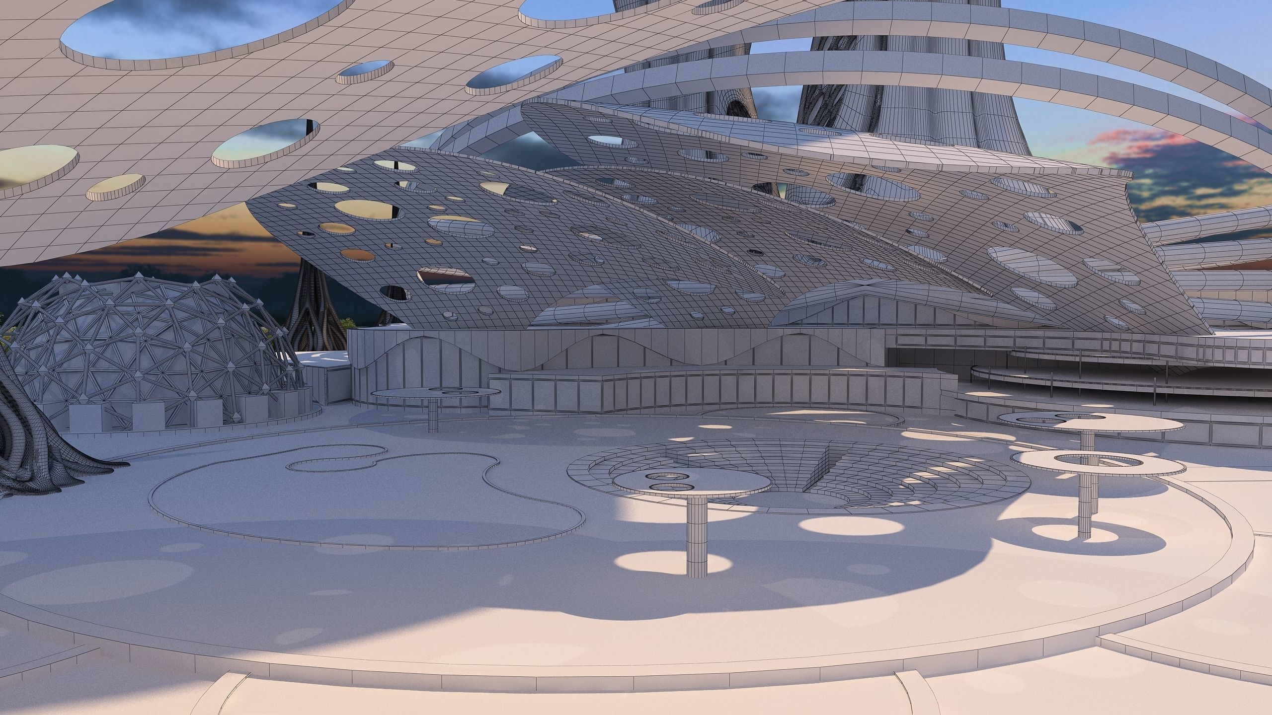 0078 - Future City Island 02 - 2D Drawing - 3D Files 3D model_32