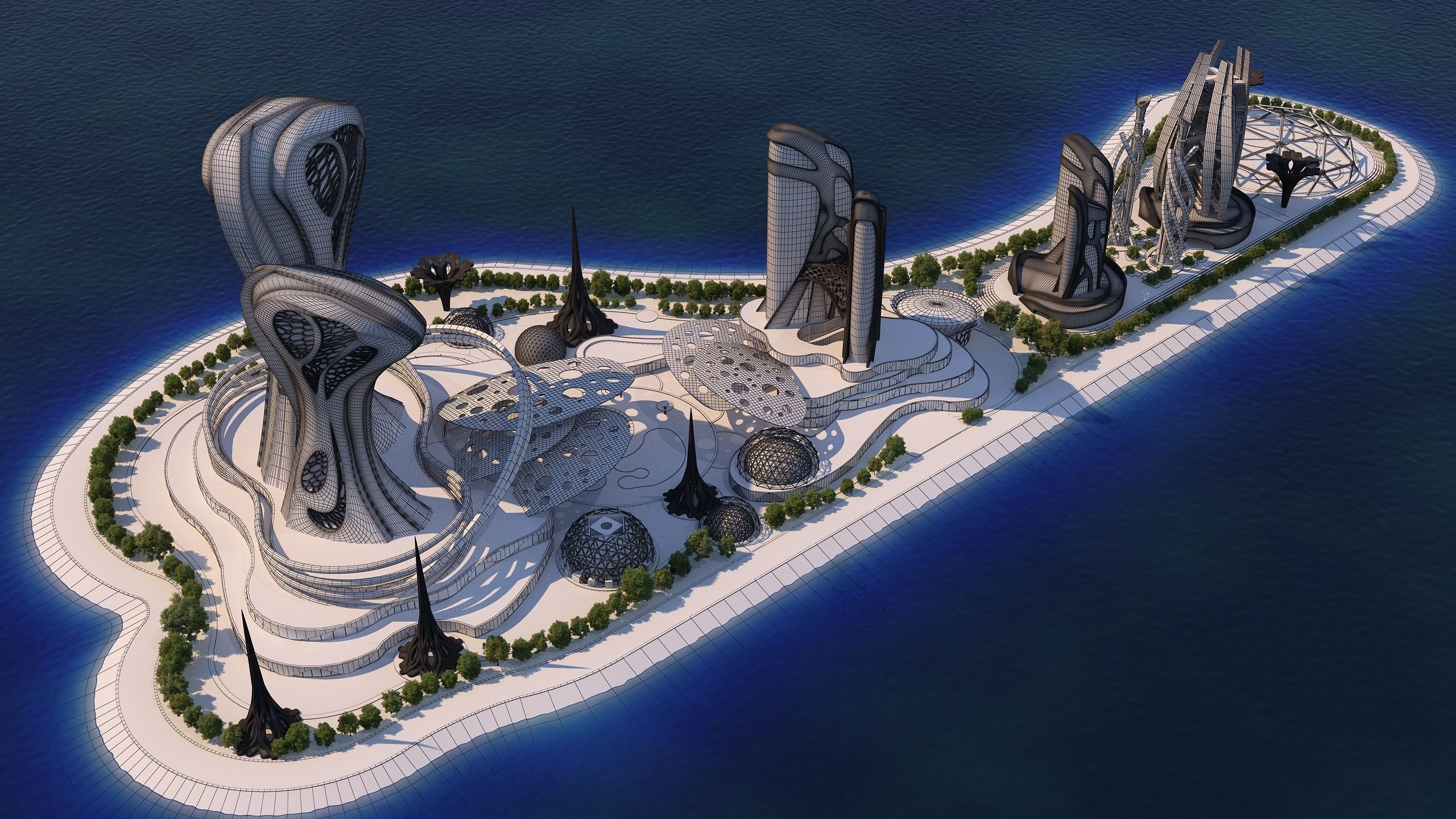0078 - Future City Island 02 - 2D Drawing - 3D Files 3D model_18