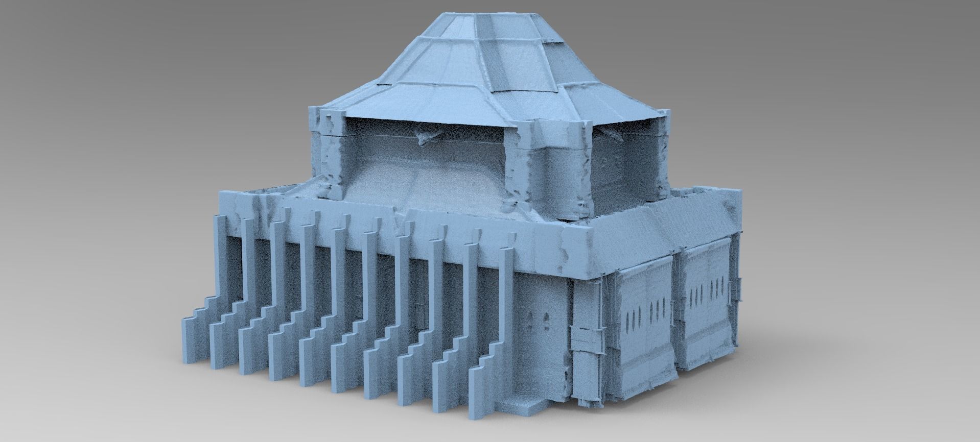 Ancient Elden Irish Cathedral centre 3D model_1