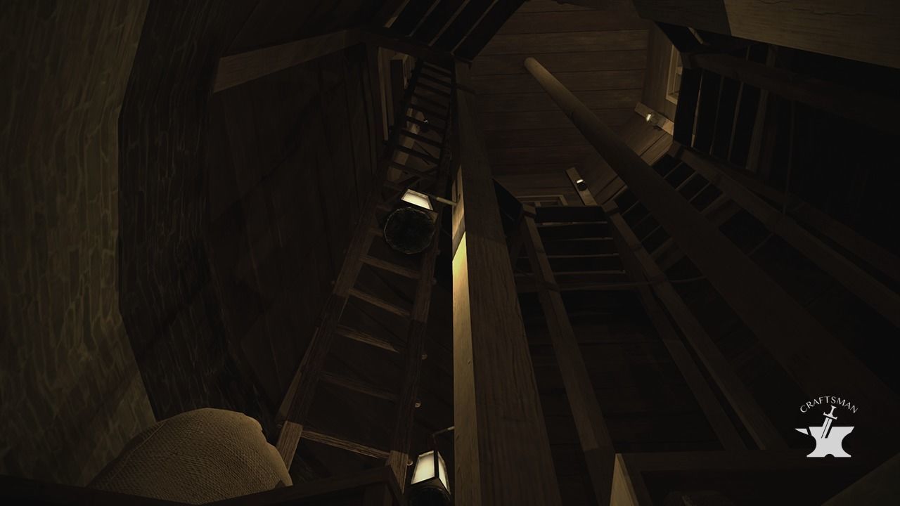 Windmill wooden fence Low-poly 3D model_17