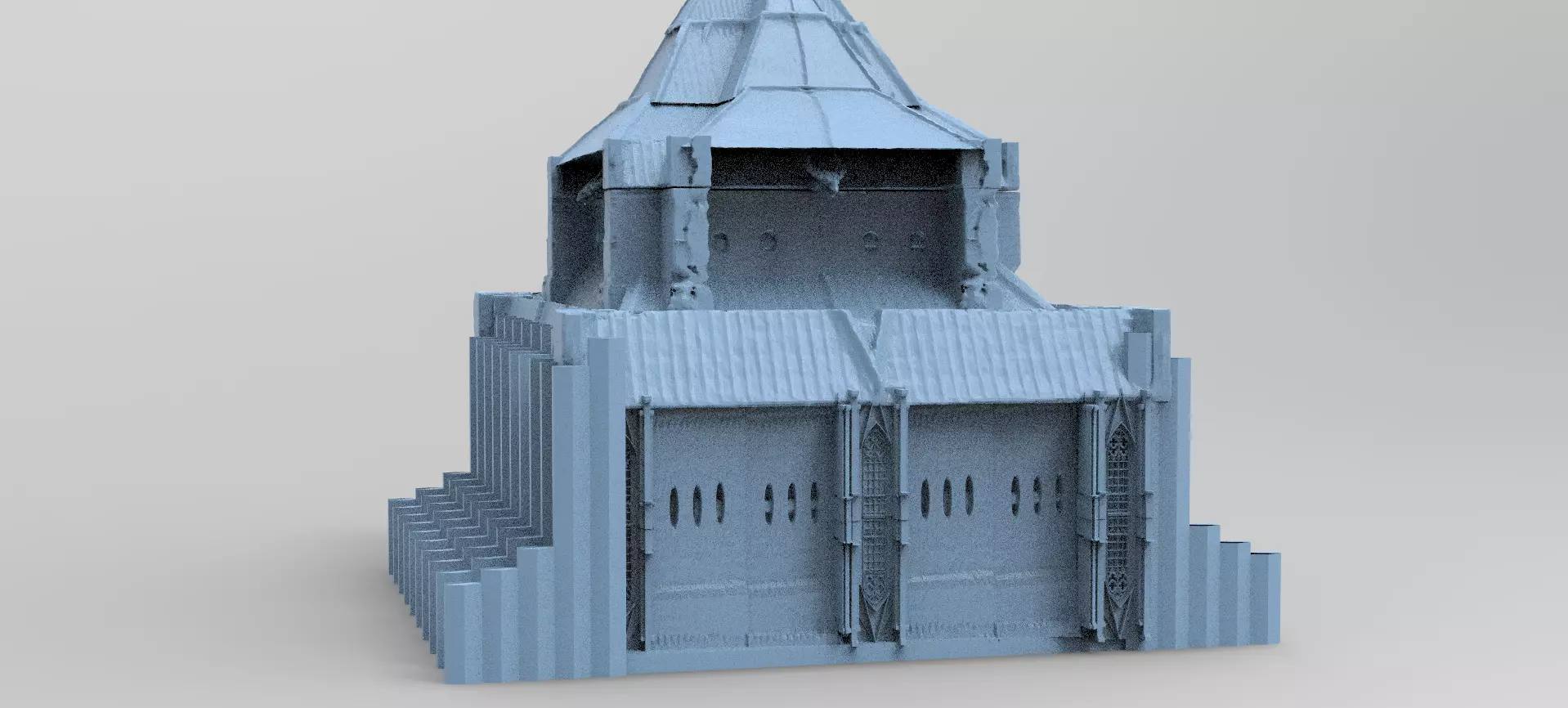 Ancient Elden Irish Cathedral center 2  3D model_0