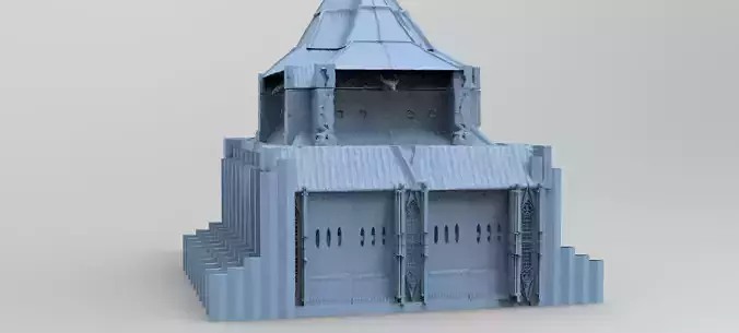 Ancient Elden Irish Cathedral center 2  3D model