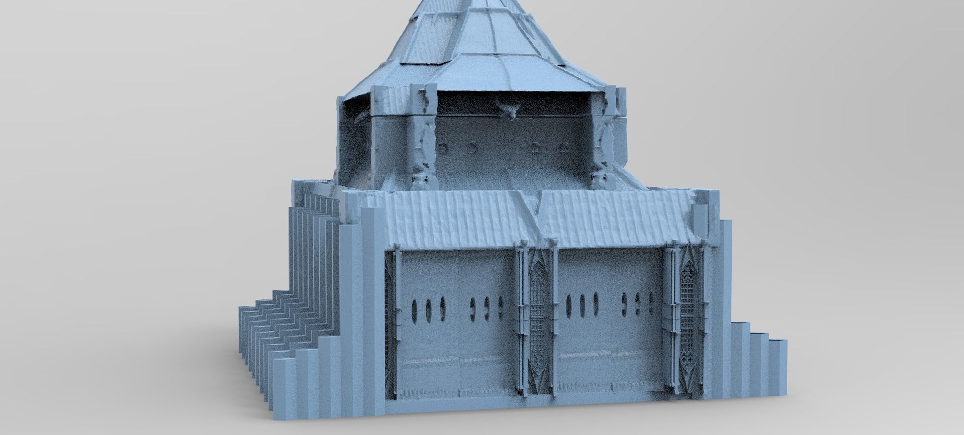 Ancient Elden Irish Cathedral center 2  3D model_1