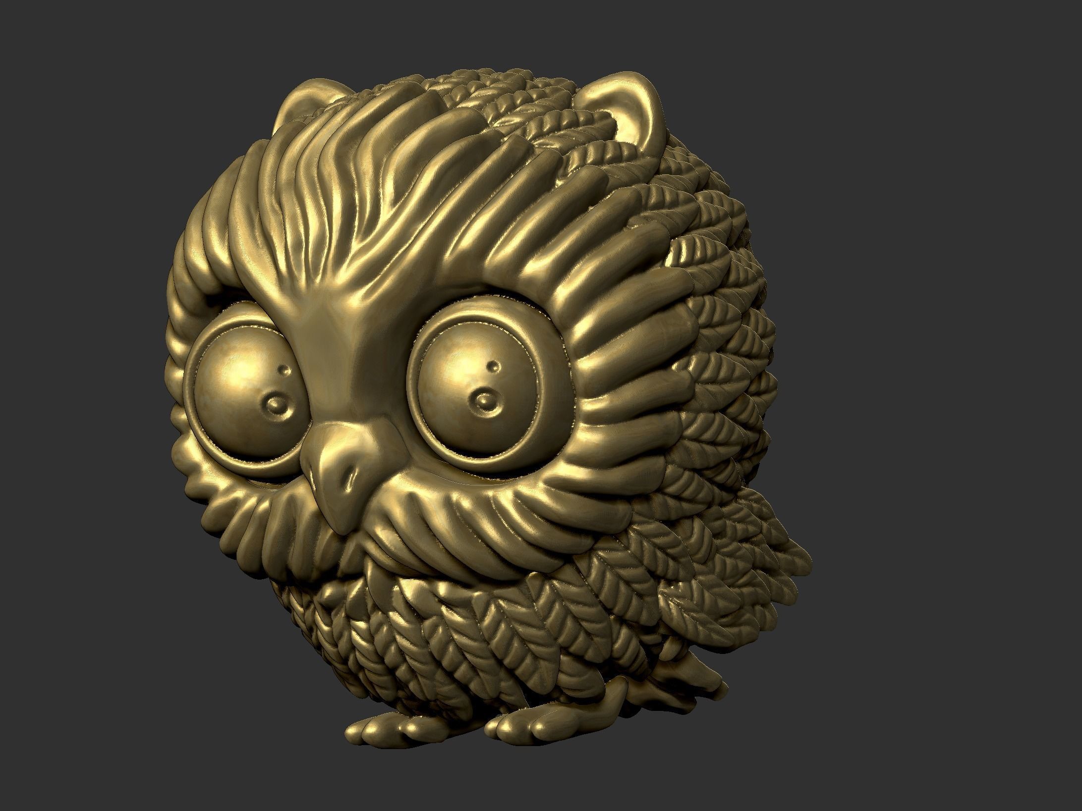 baby owl 3D print model_3