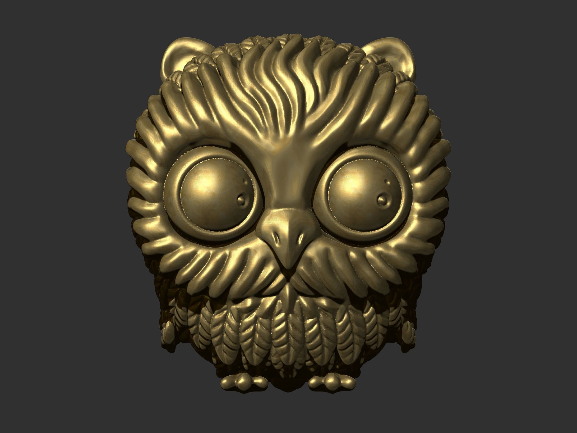 baby owl 3D print model_2