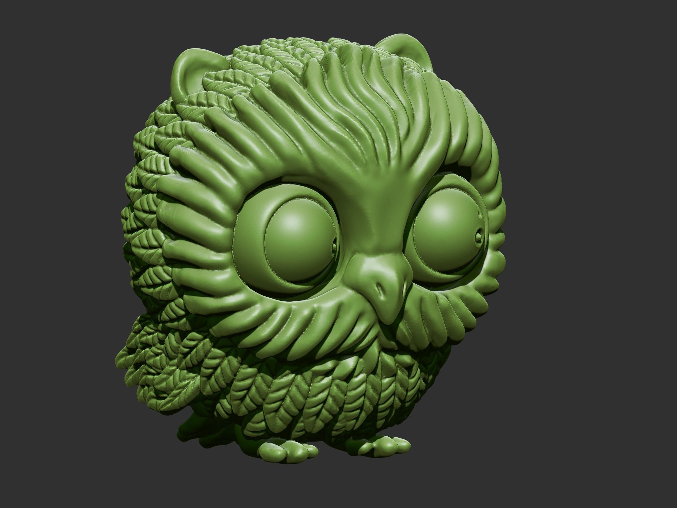 baby owl 3D print model_6
