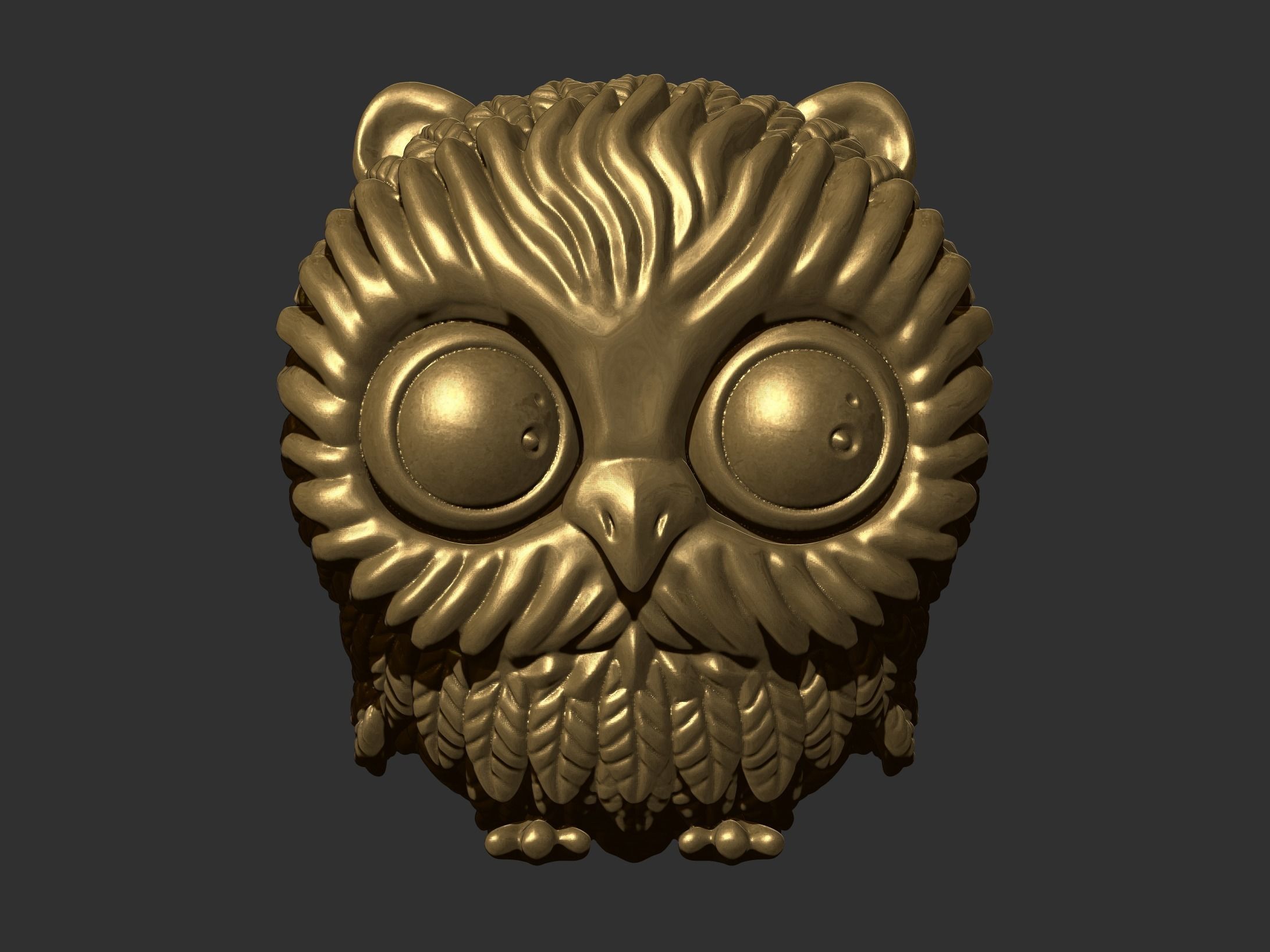 baby owl 3D print model_1