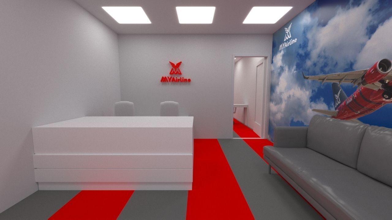 Airport Office Free 3D model_1