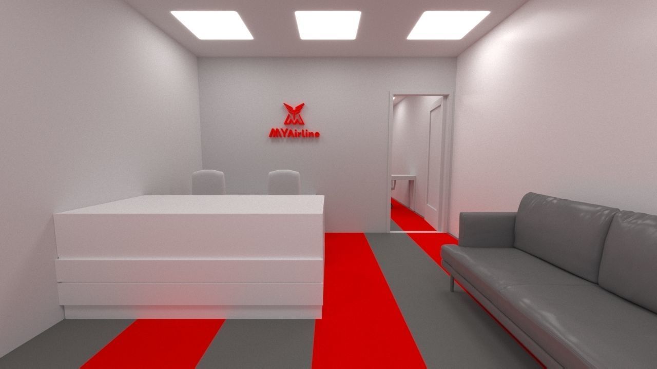 Airport Office Free 3D model_2