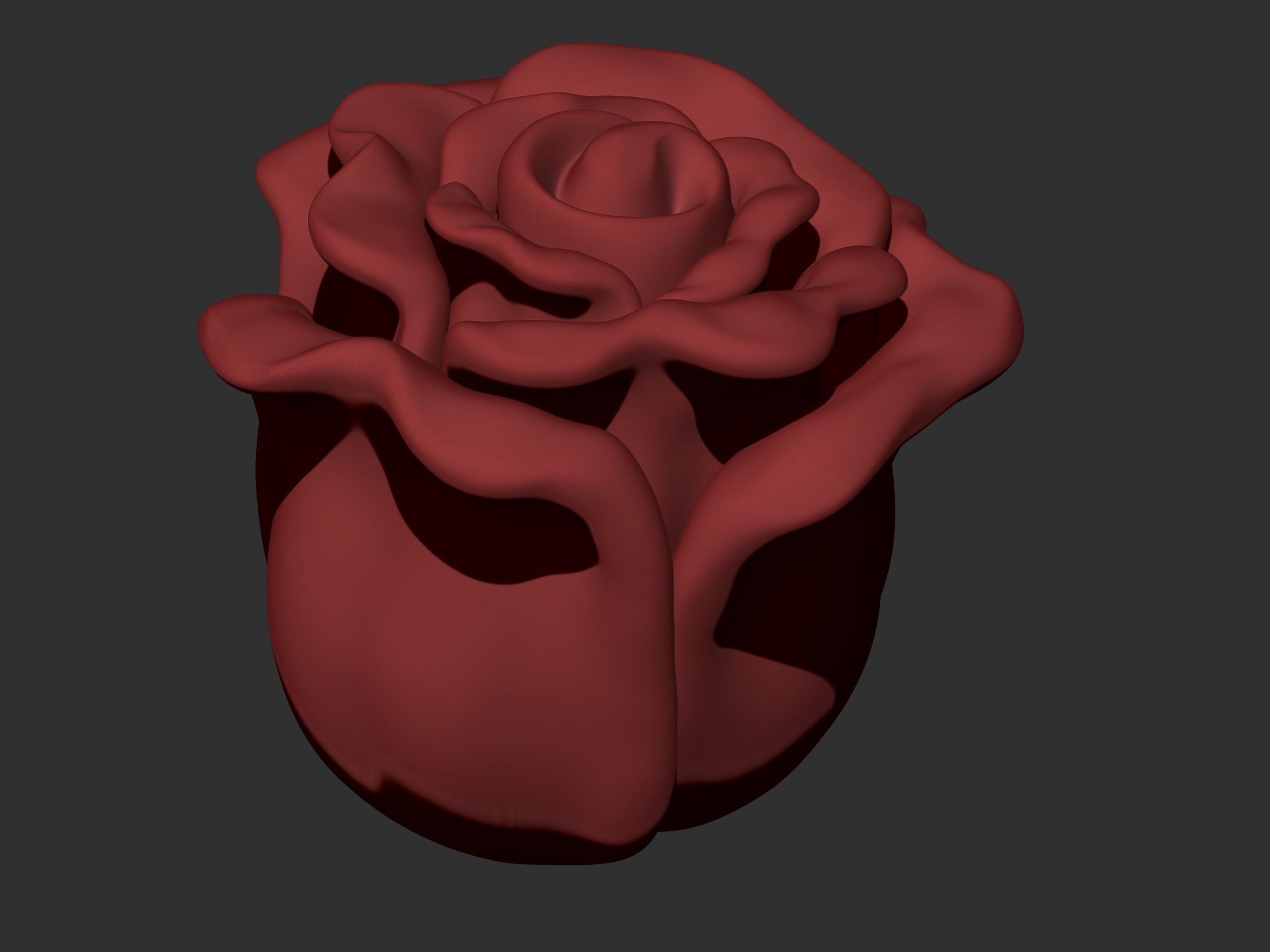 a rose 3D print model_1