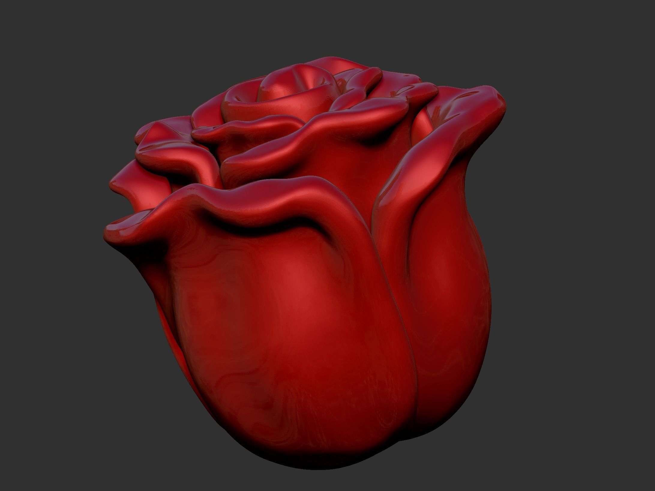 a rose 3D print model_4