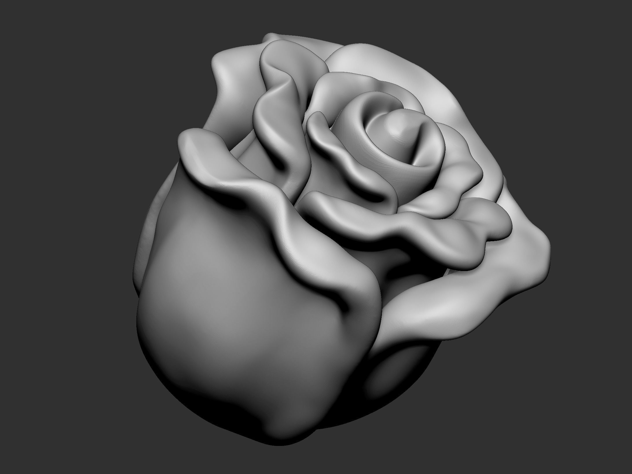 a rose 3D print model_7