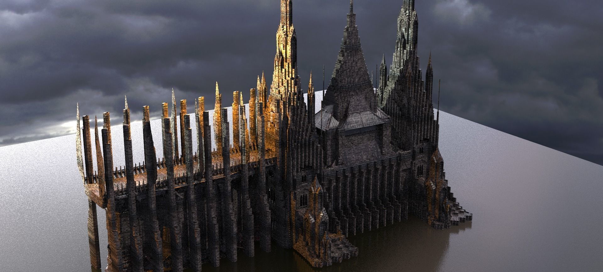 Durmstrang Castle concept Centre 3D model CGTrader