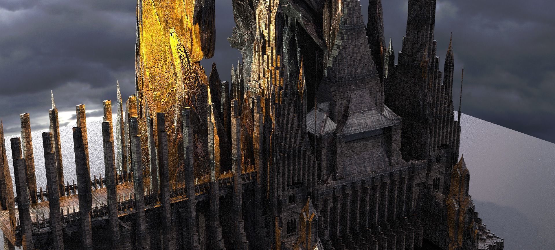 Wizarding Castle Mountain 2  3D model_1