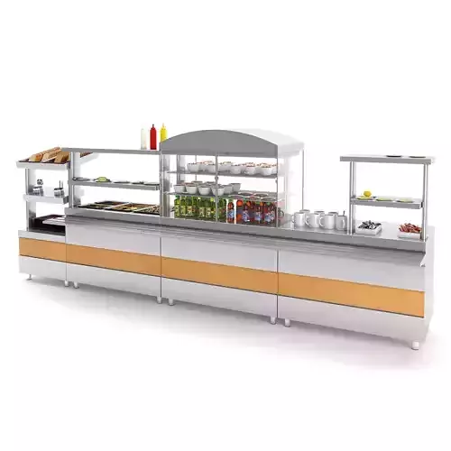 Food distribution line Riviera 3D model