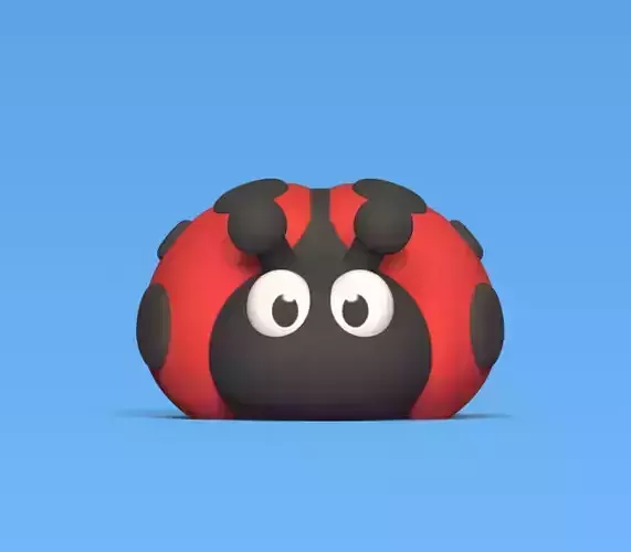 Cute Round Ladybug