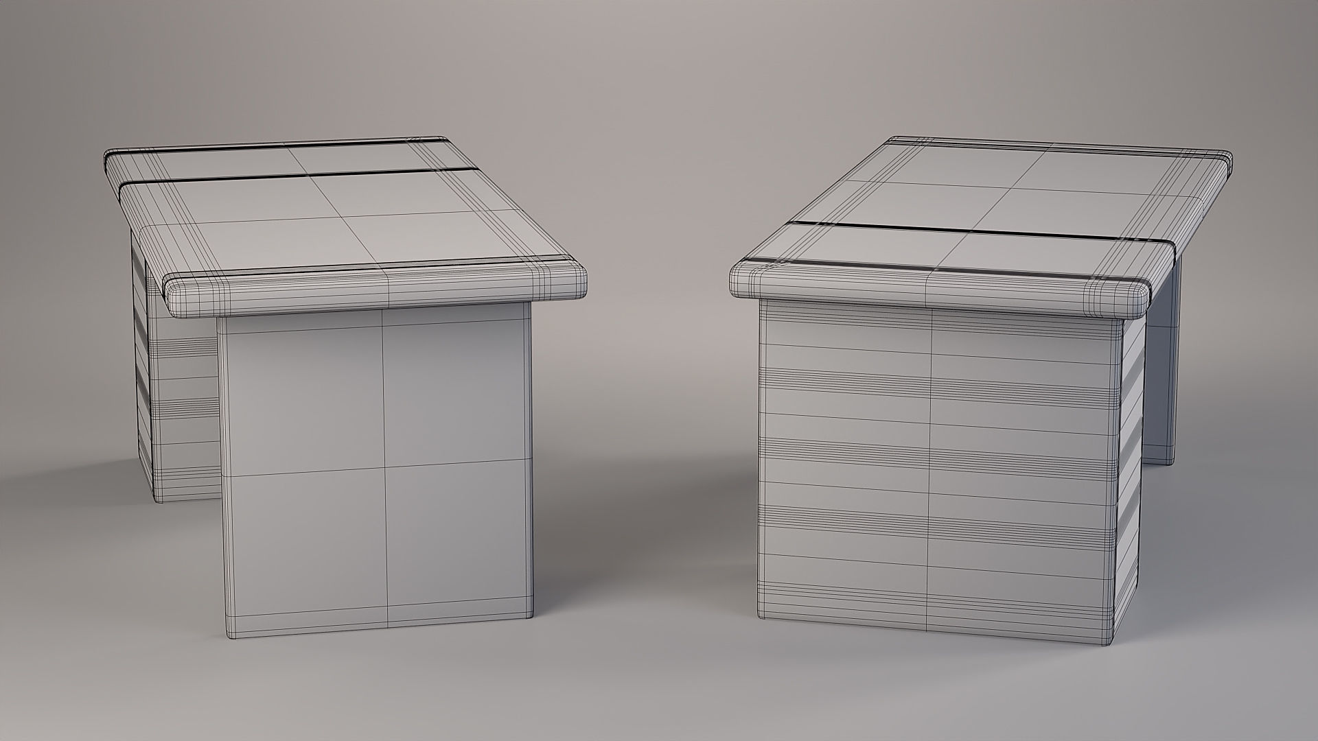 Stylized Office Desk Free 3D model_13