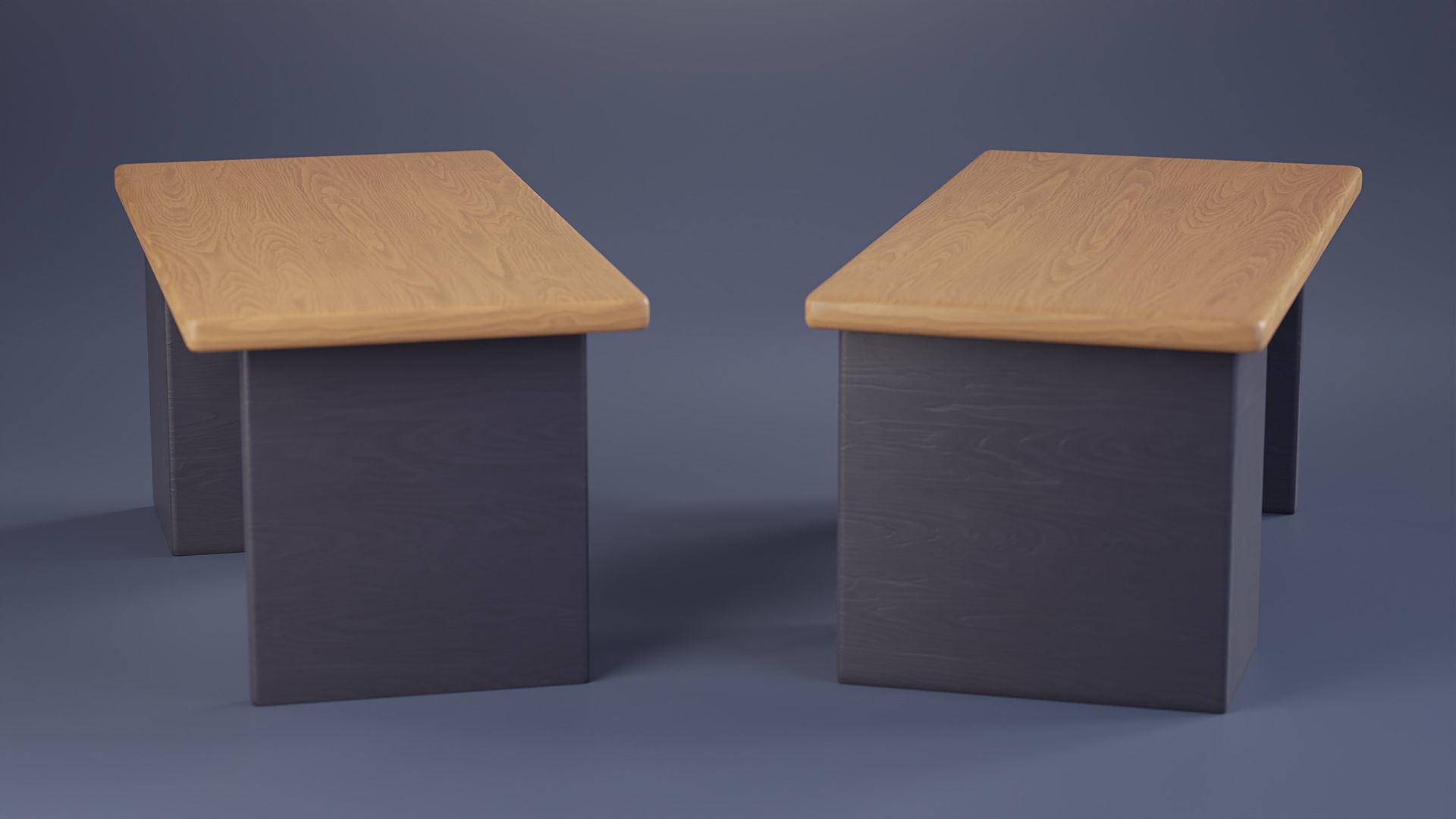Stylized Office Desk Free 3D model_3