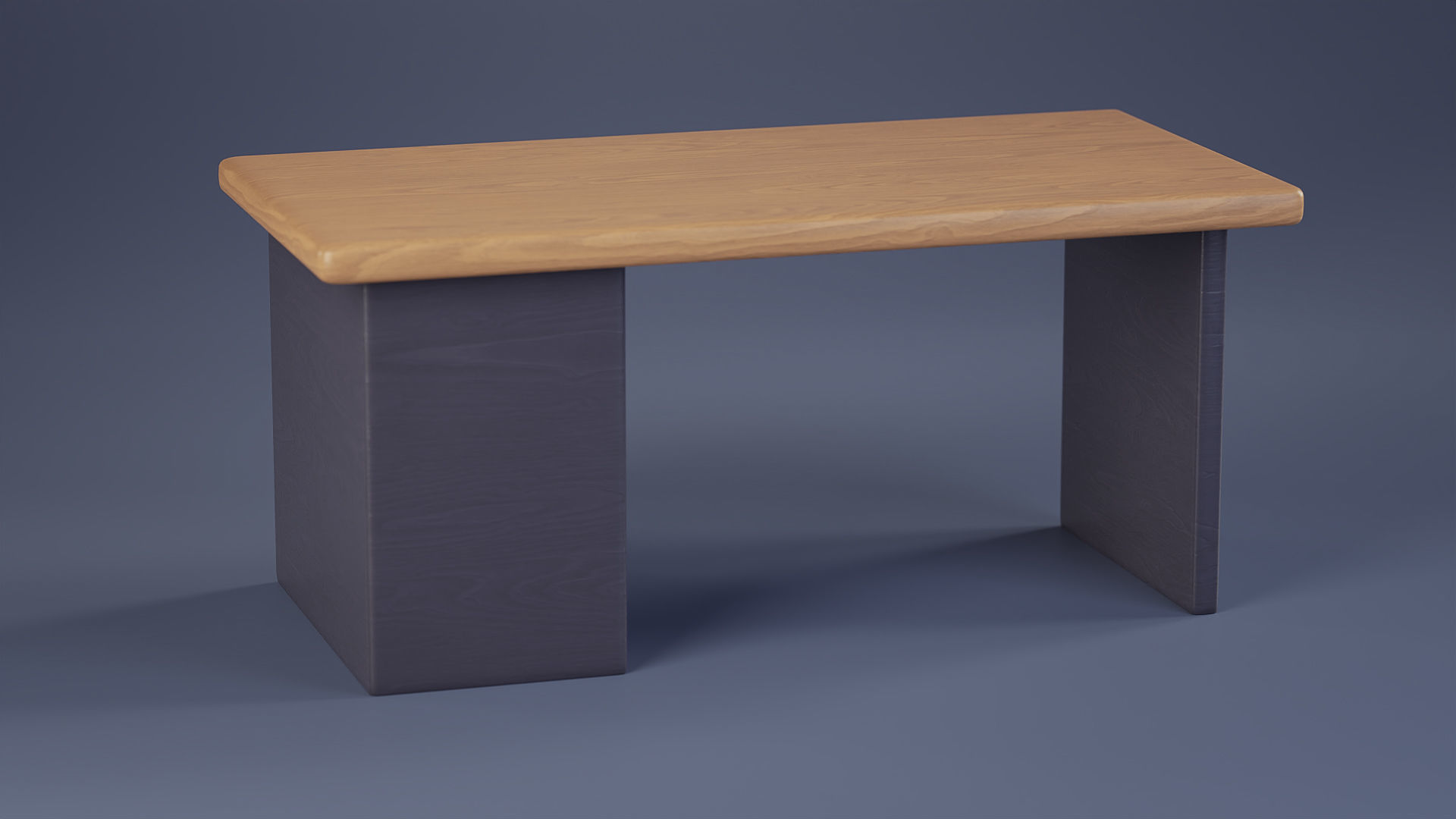 Stylized Office Desk Free 3D model_2