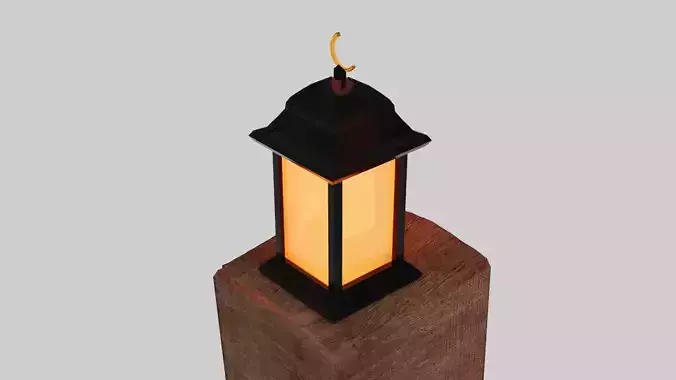low poly ramadan 2023 lamp 3d model