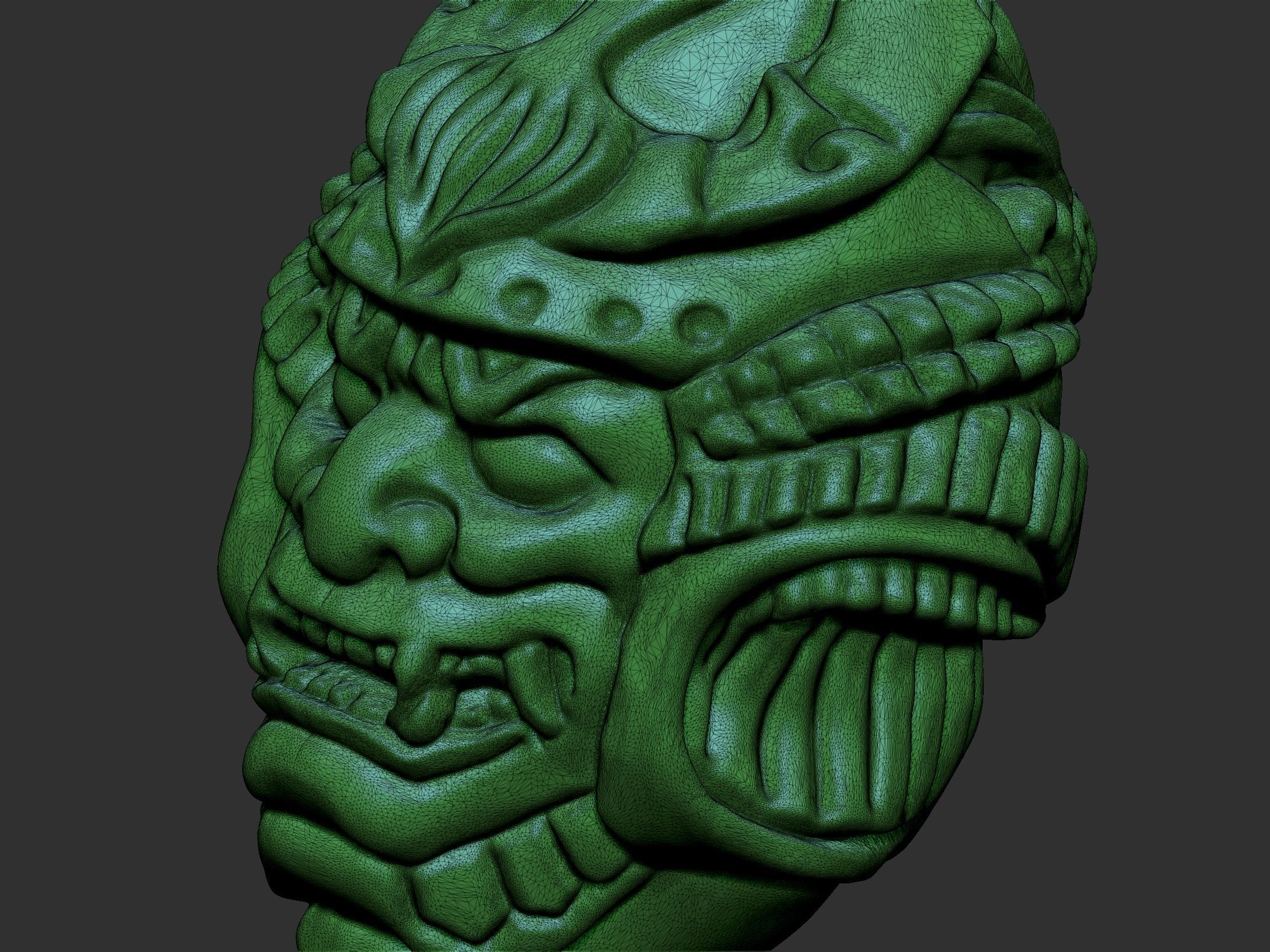 samurai head 3D print model_5