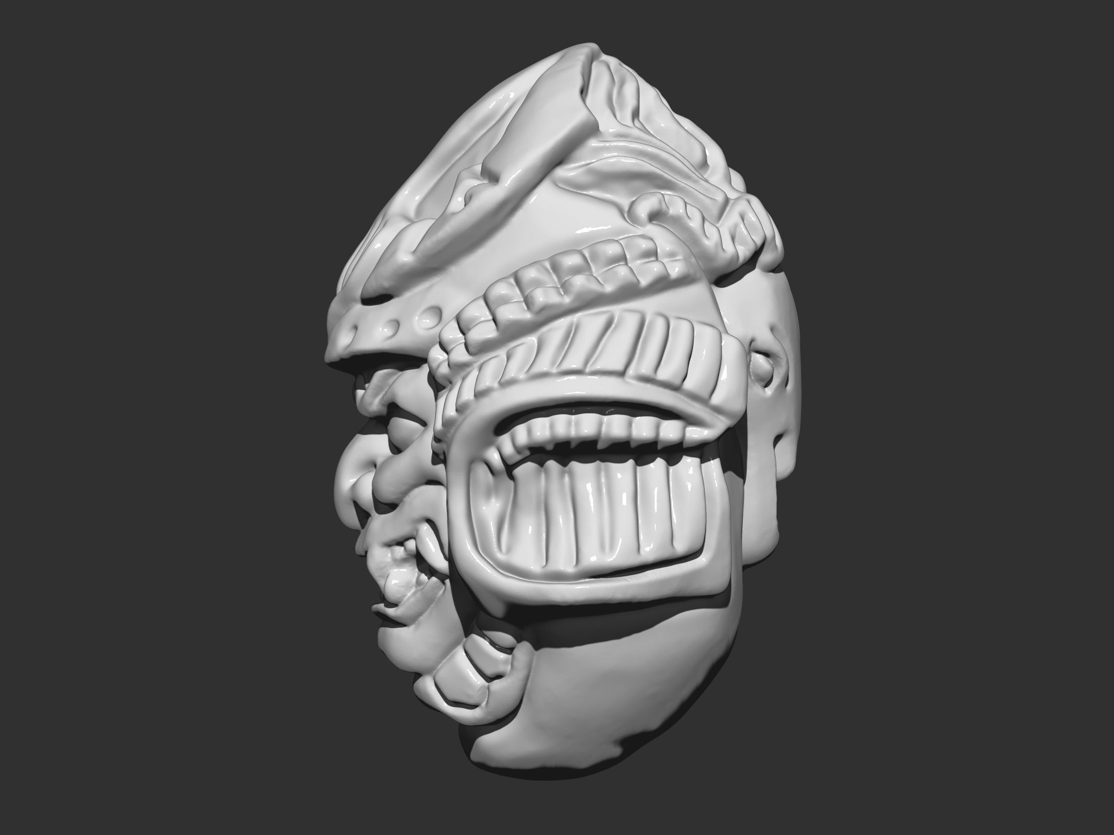 samurai head 3D print model_1