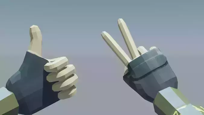 Low Poly Riggify Hands FPS Low-poly 3D model