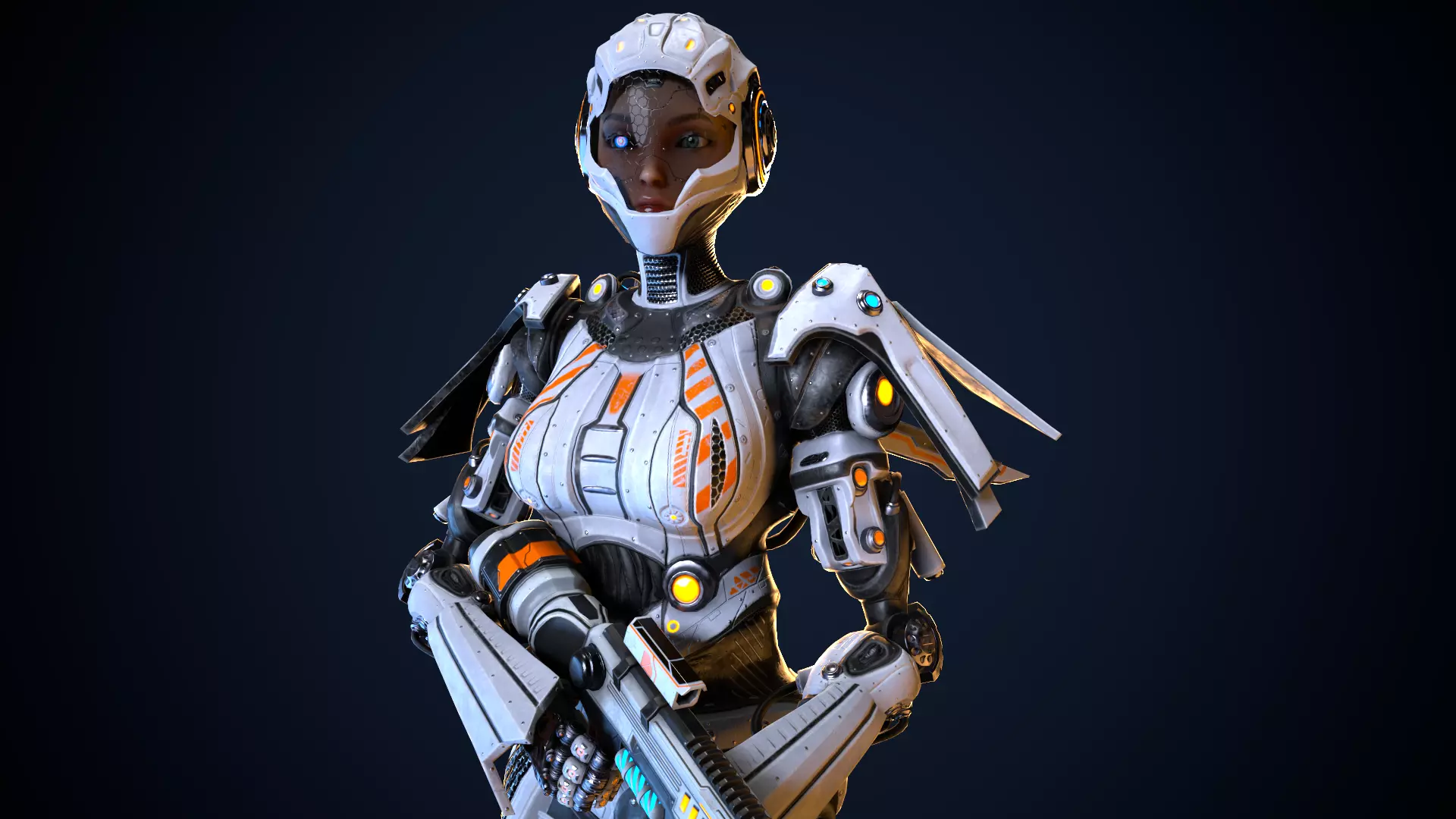 Cyborg Iron Low-poly 3D model_0