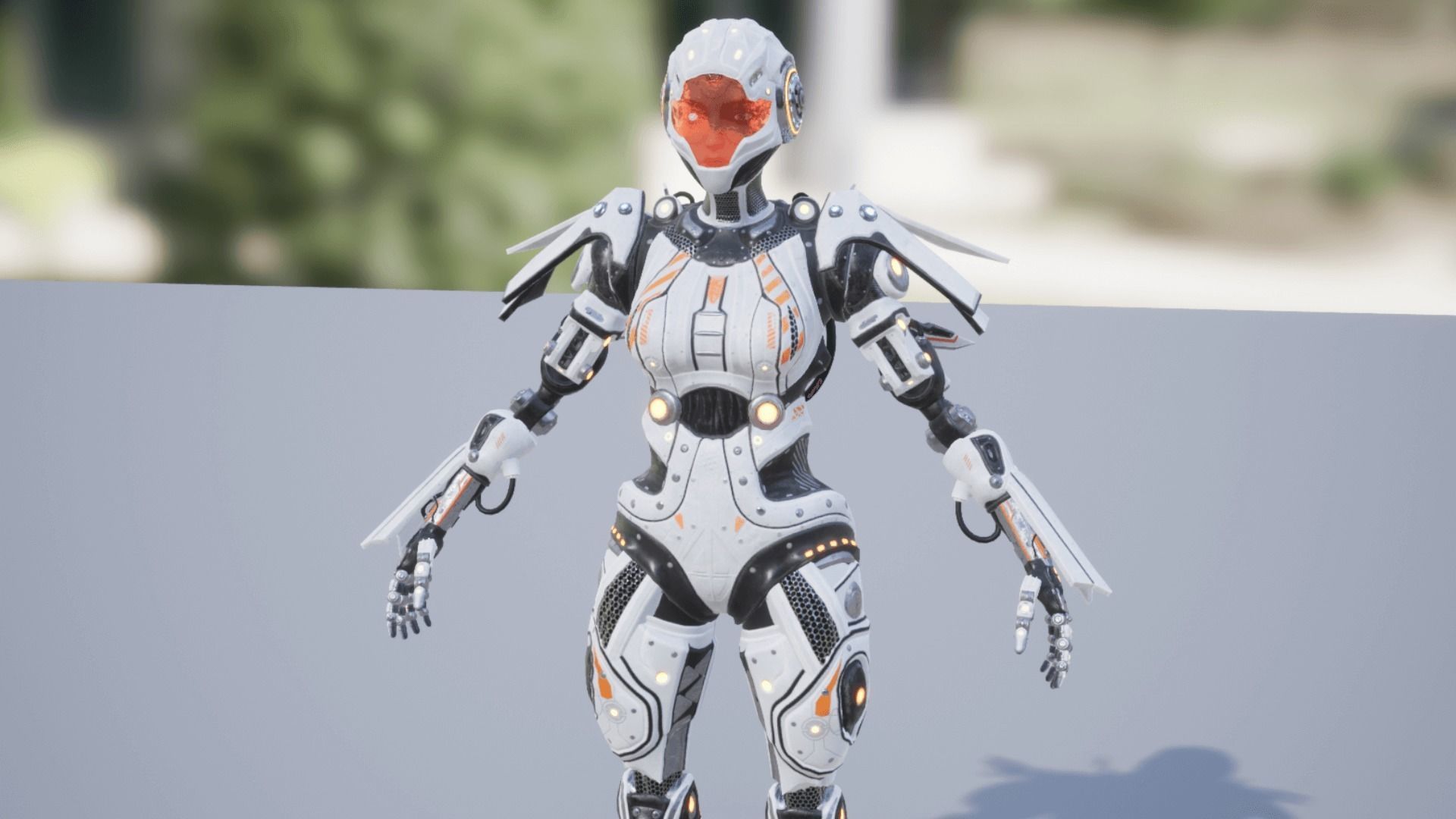 Cyborg Iron Low-poly 3D model_23