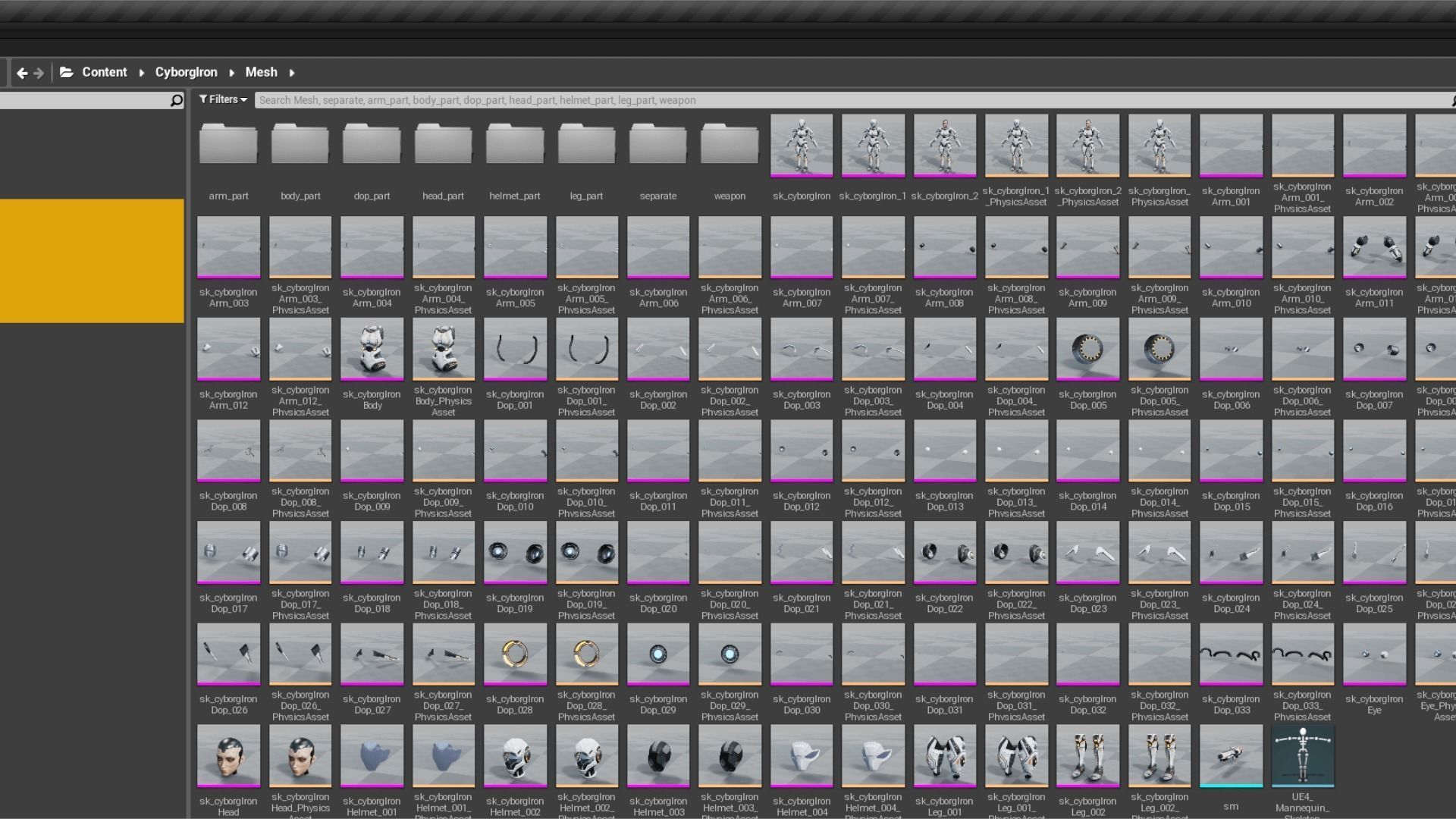 Cyborg Iron Low-poly 3D model_20