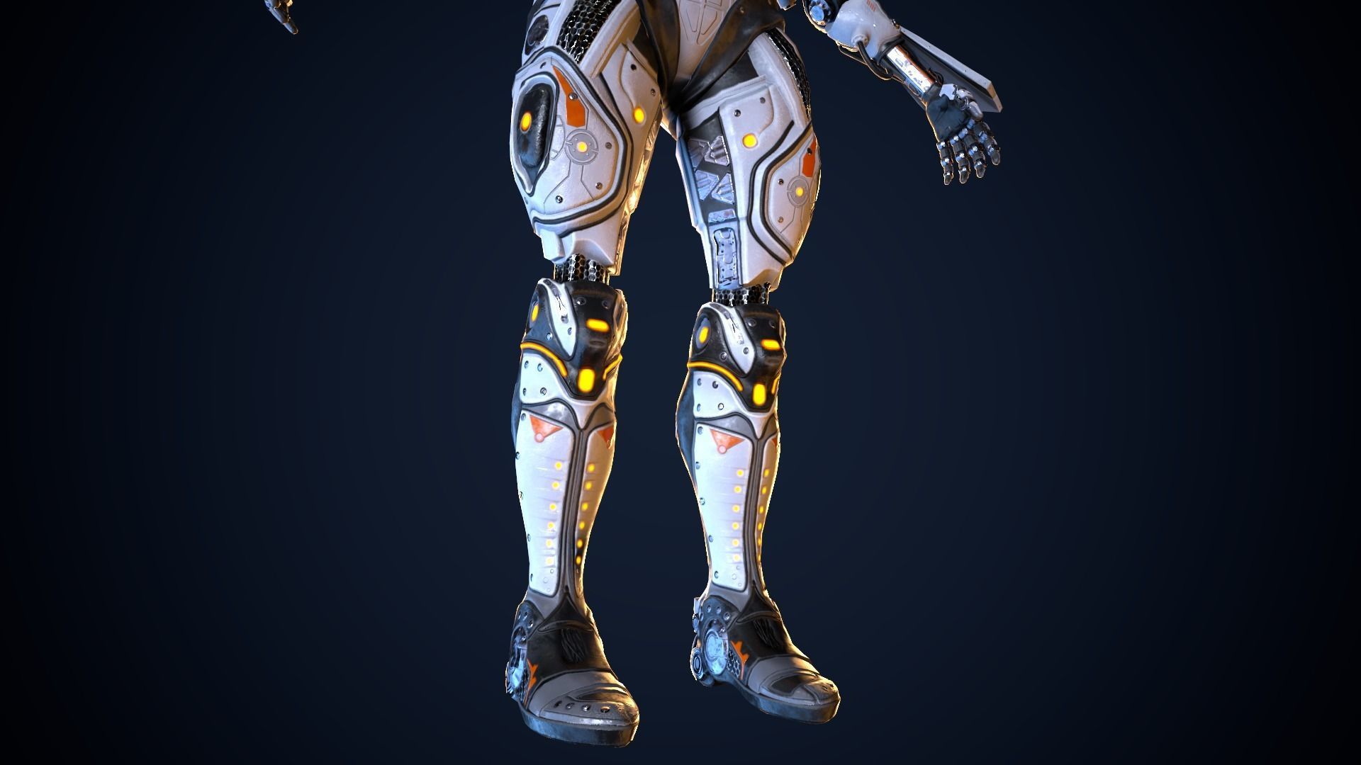 Cyborg Iron Low-poly 3D model_6