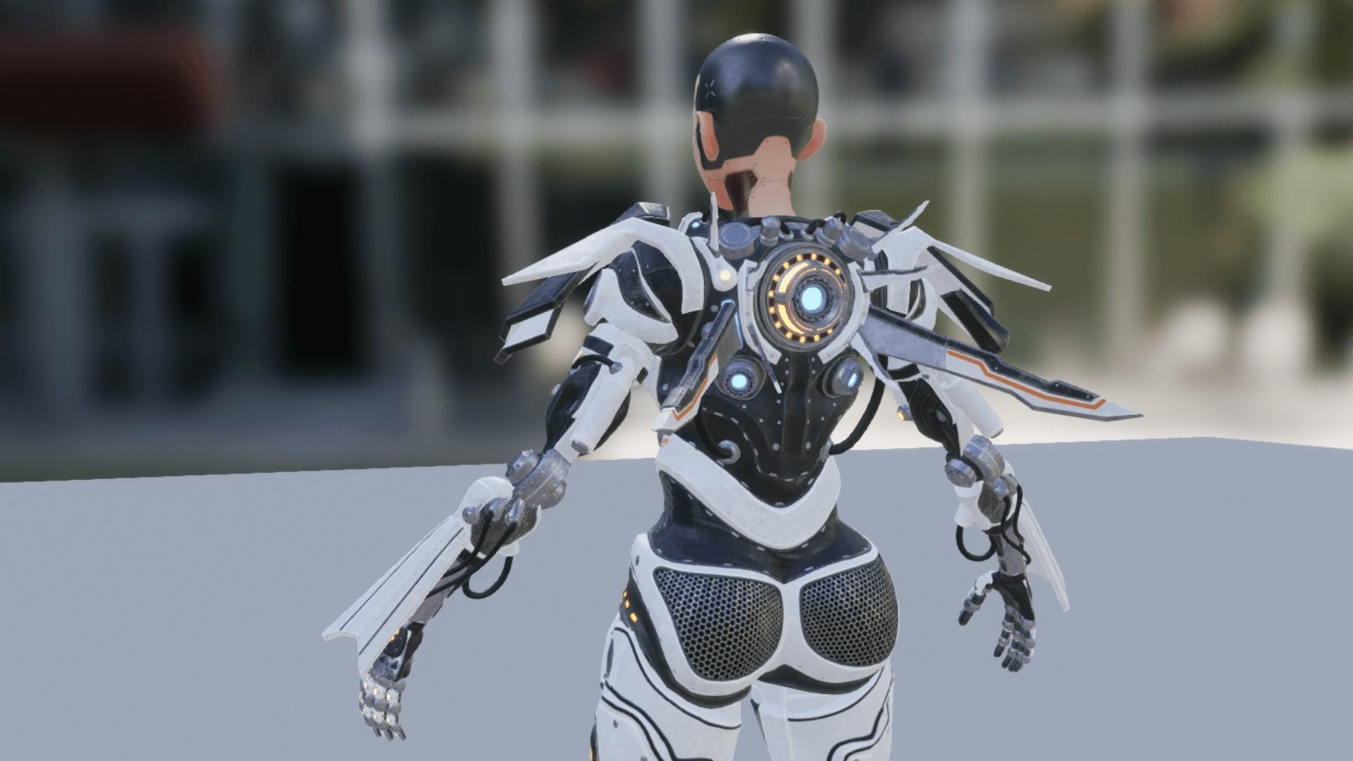 Cyborg Iron Low-poly 3D model_22
