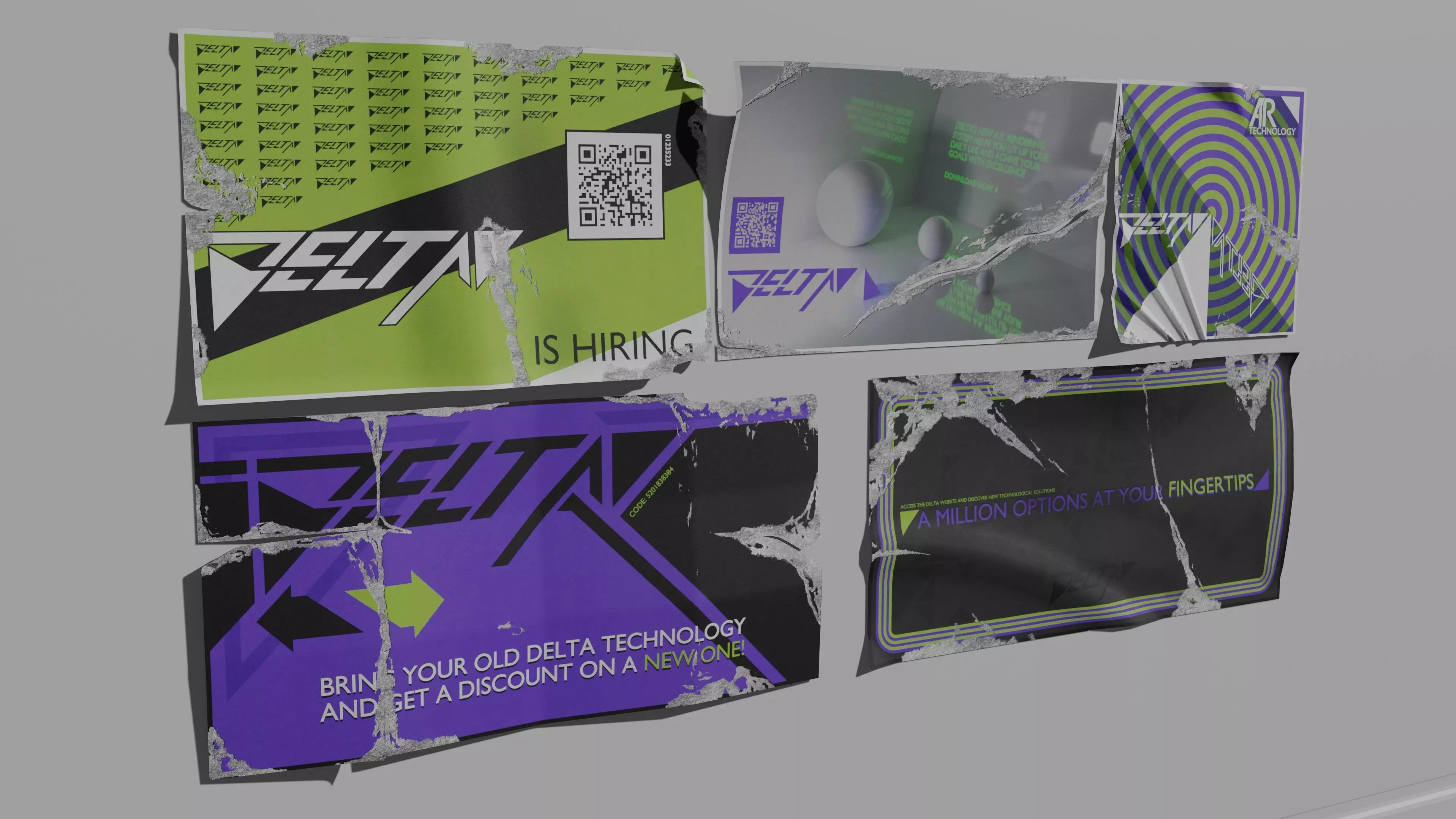 Wall Posters Fictional Brand Low-poly 3D model_0