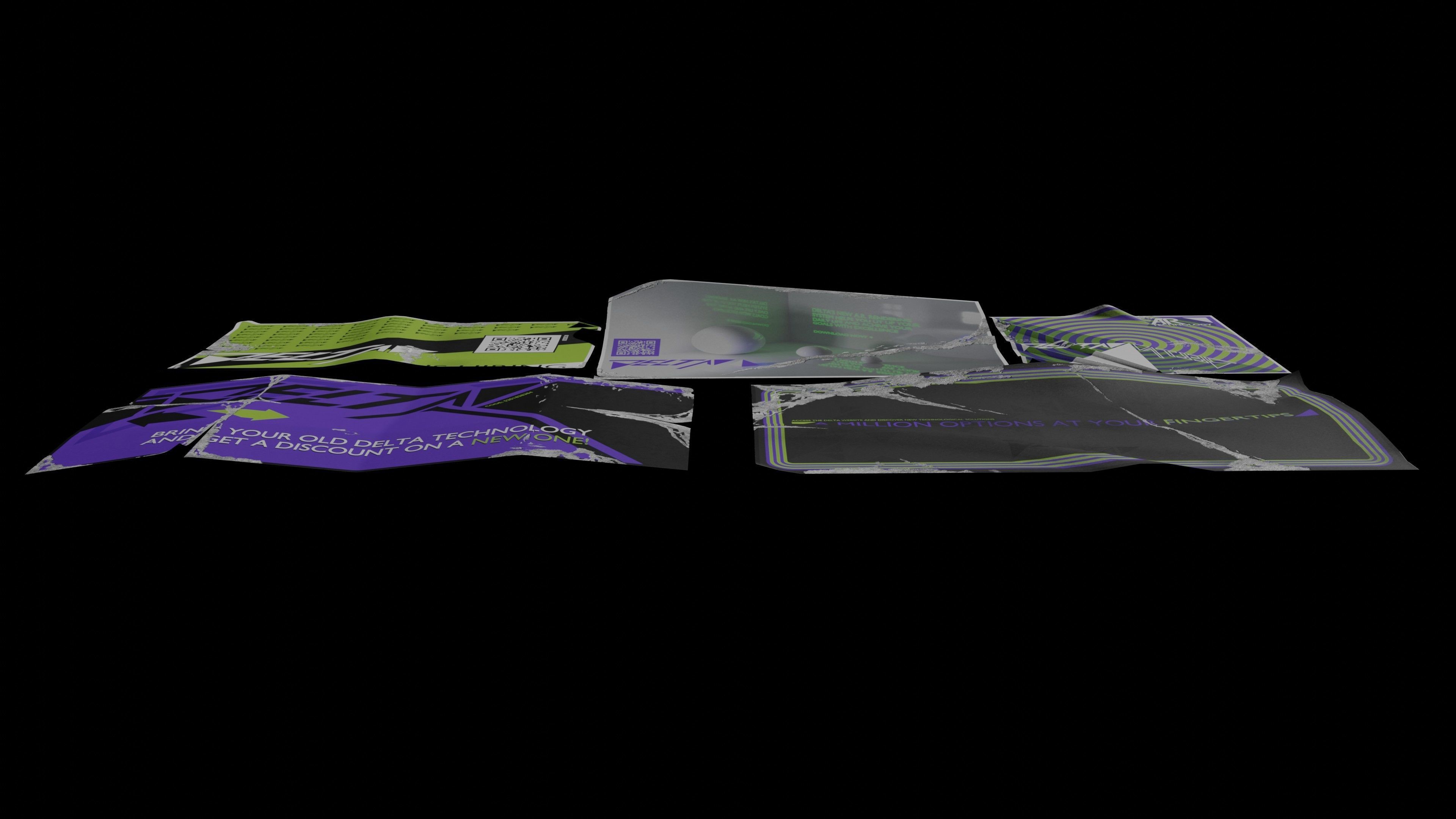 Wall Posters Fictional Brand Low-poly 3D model_5