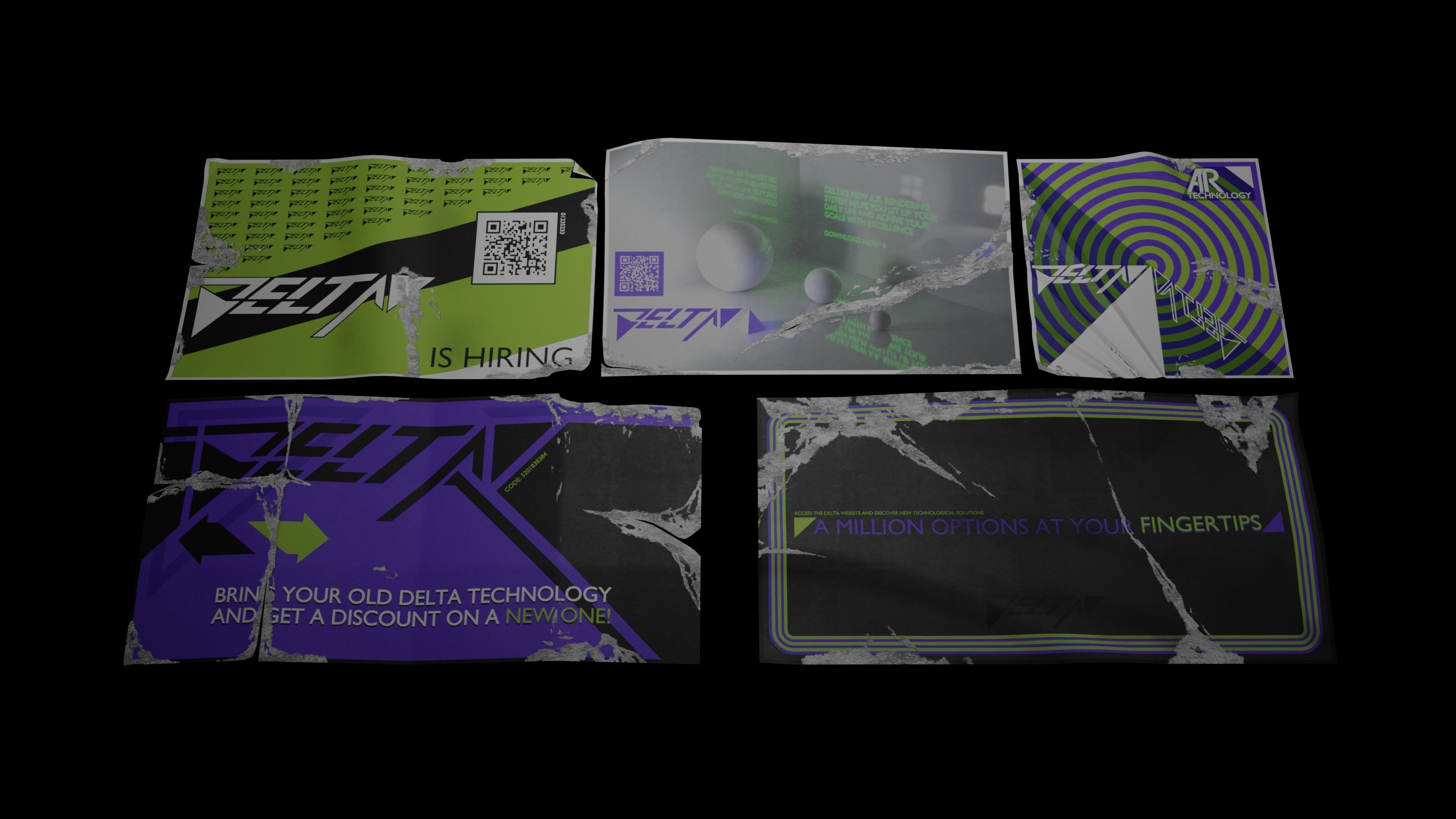 Wall Posters Fictional Brand Low-poly 3D model_7