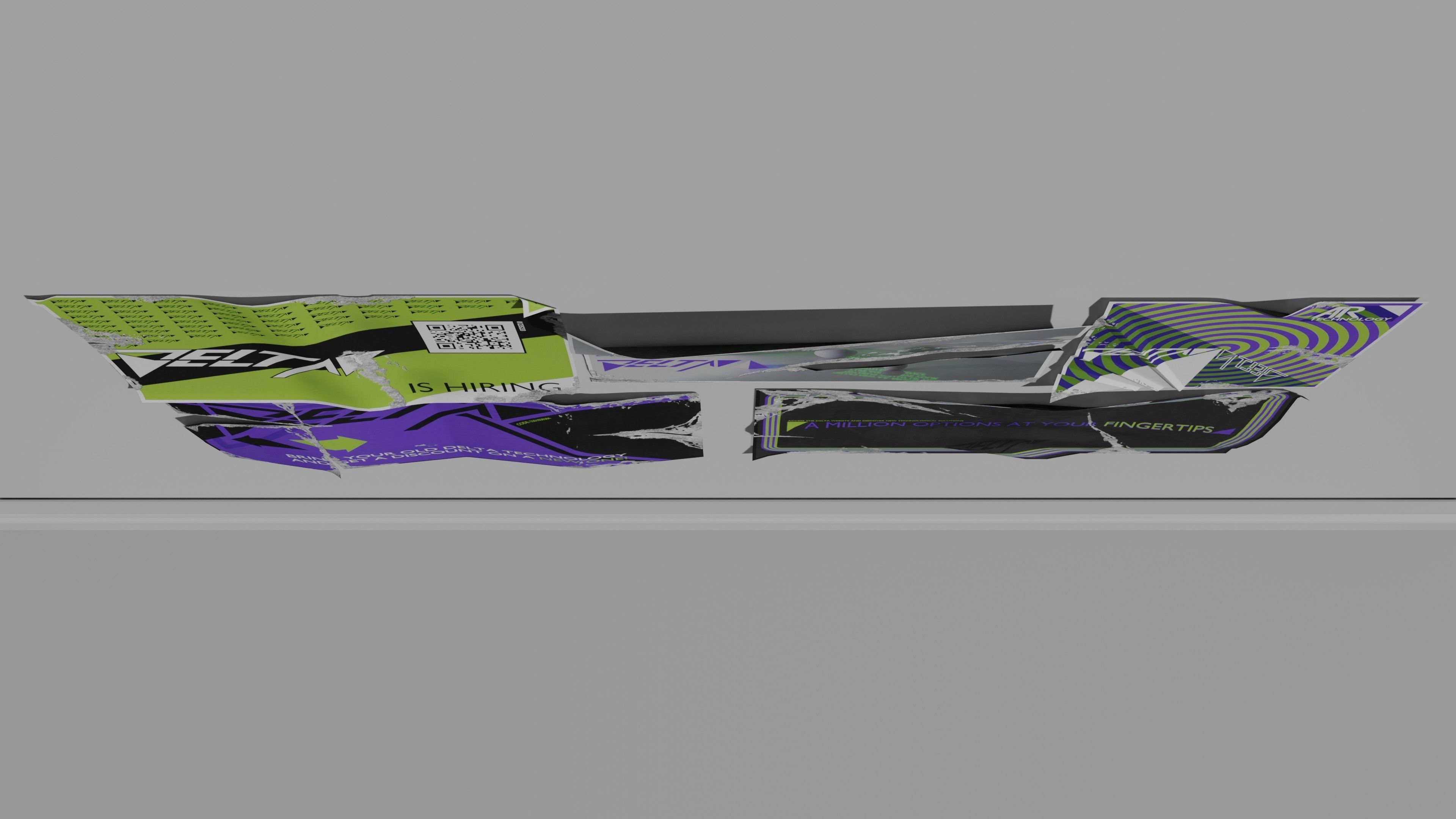 Wall Posters Fictional Brand Low-poly 3D model_4