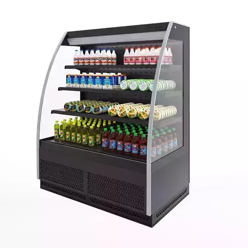 Open Refrigerated Cabinet 3D model