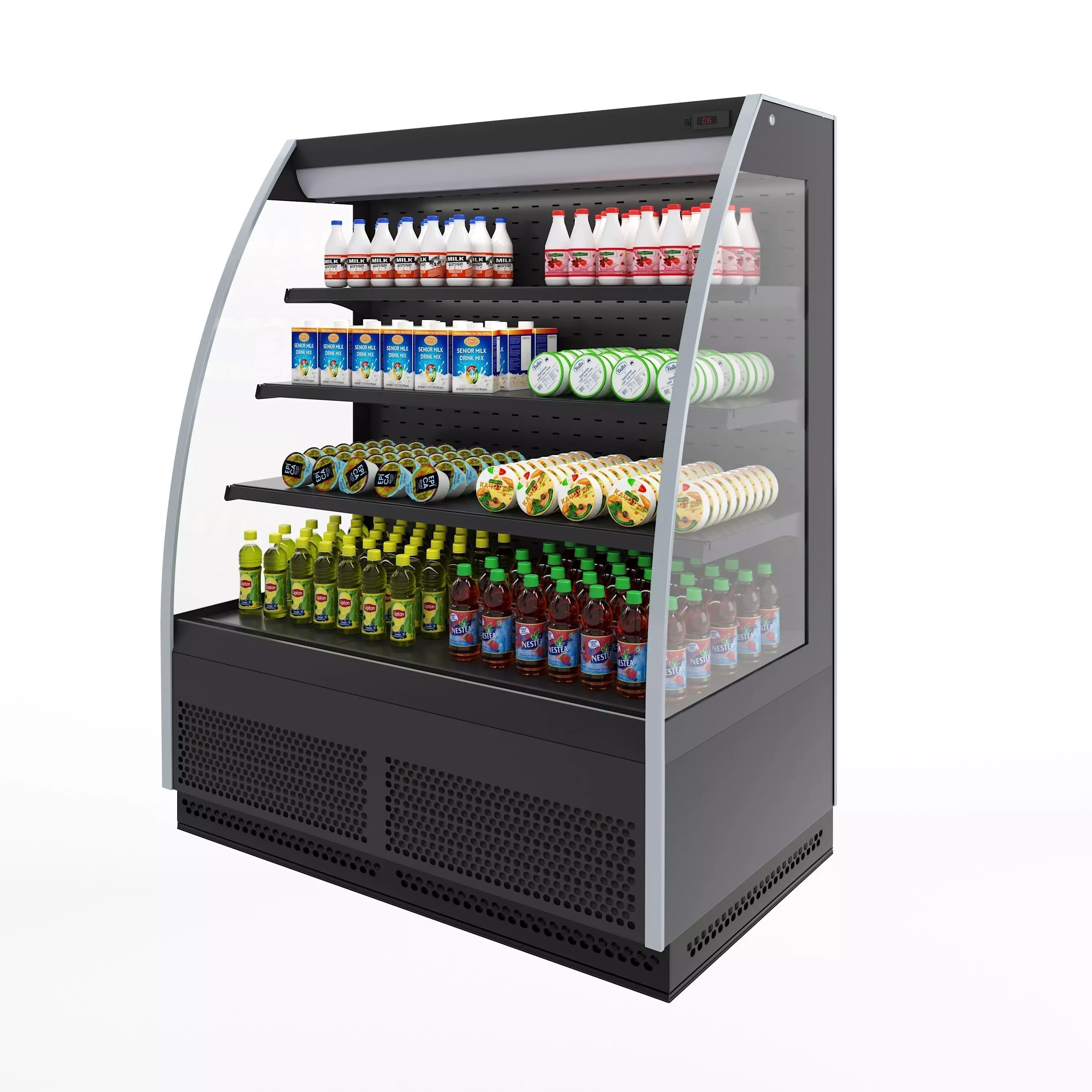 Open Refrigerated Cabinet 3D model_0