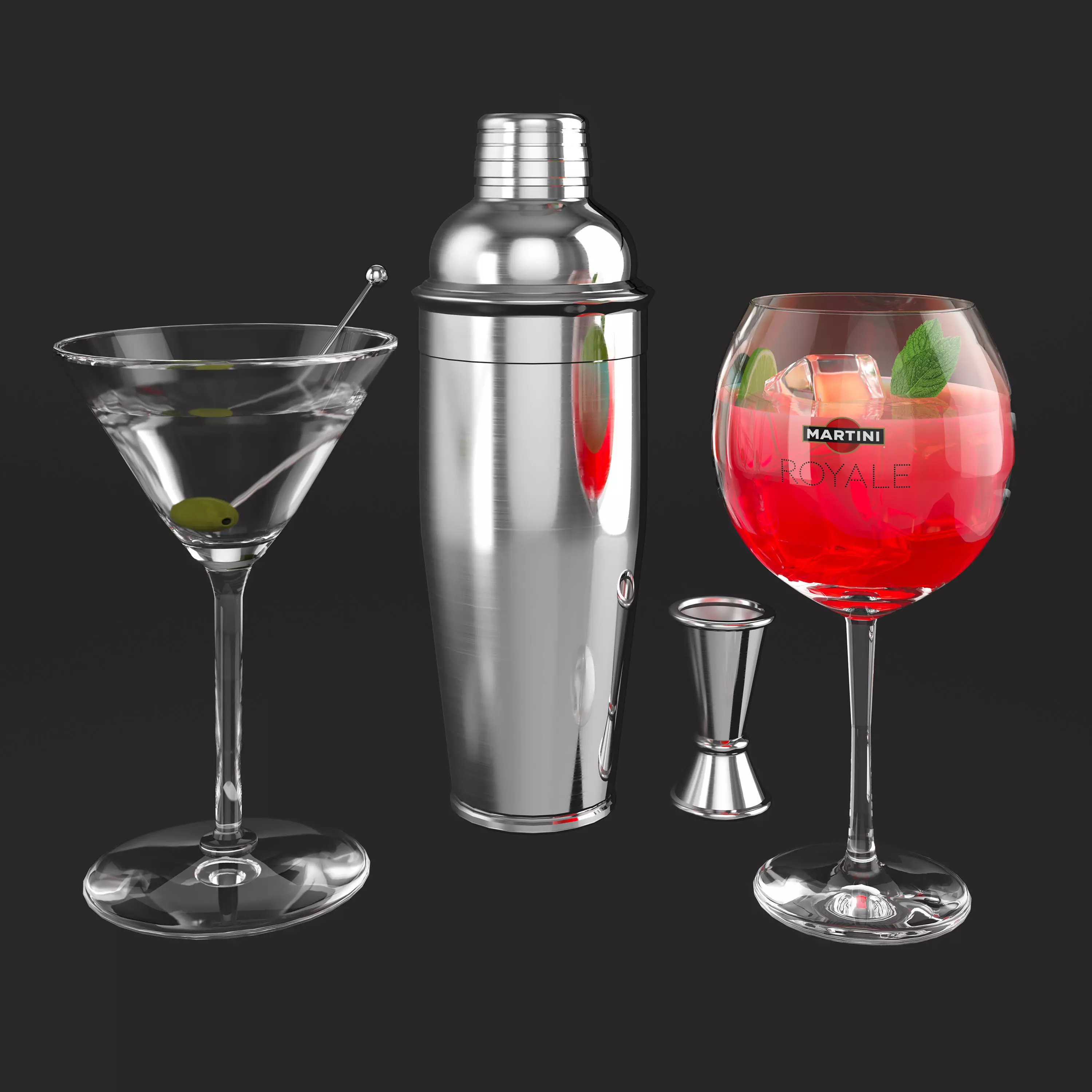 Cocktails Martini 3D model_0