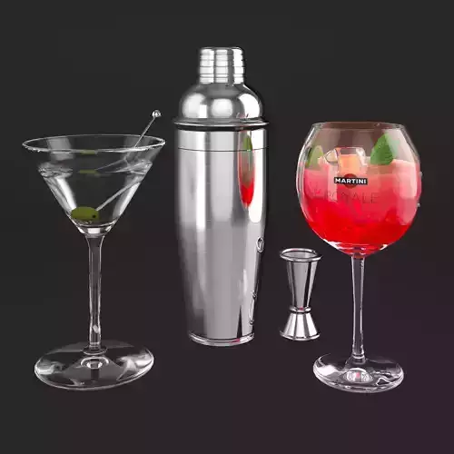 Cocktails Martini 3D model