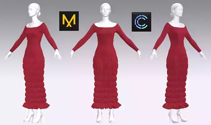 Dress Outfits MD CLO 3D ZPRJ ZPAC project files 3D model