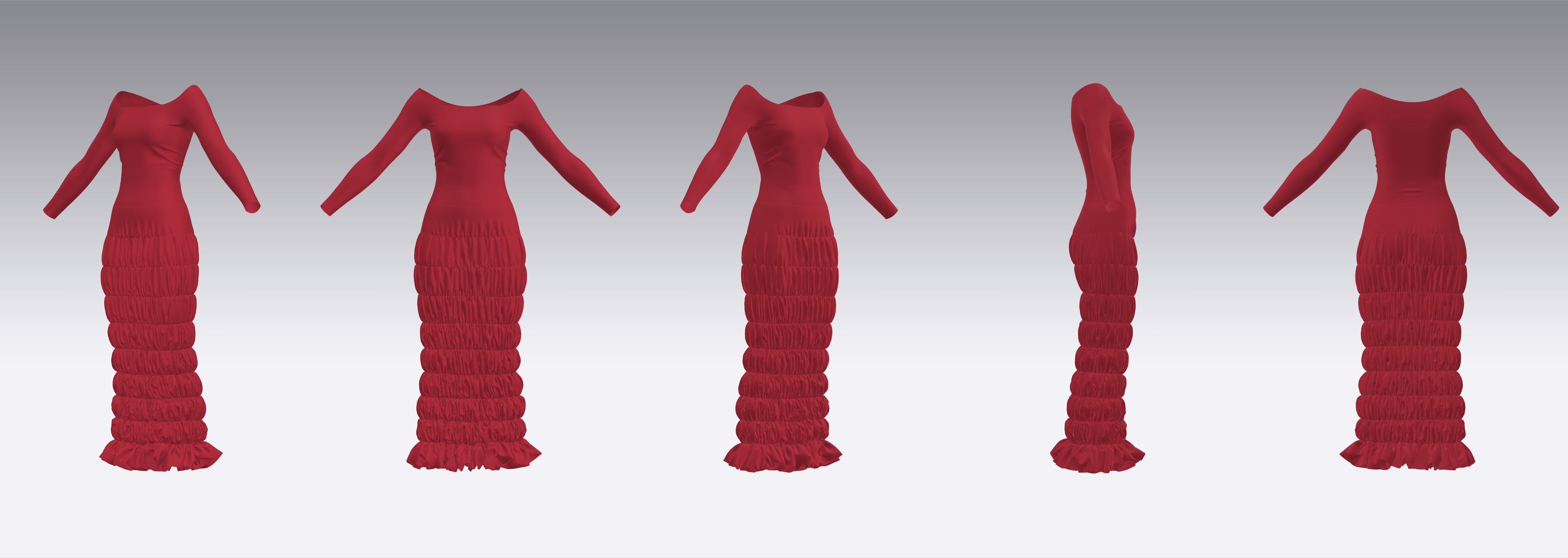 Dress Outfits MD CLO 3D ZPRJ ZPAC project files 3D model_5