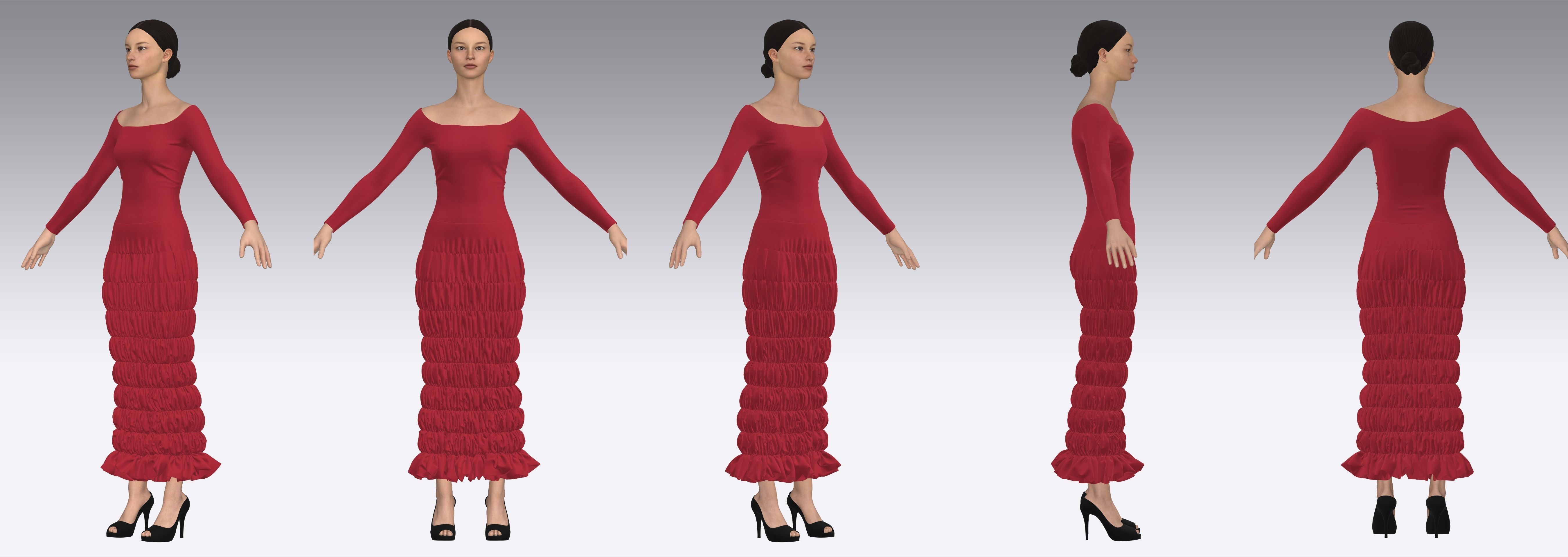 Dress Outfits MD CLO 3D ZPRJ ZPAC project files 3D model_4