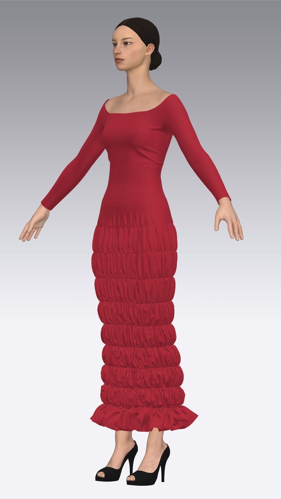 Dress Outfits MD CLO 3D ZPRJ ZPAC project files 3D model_12