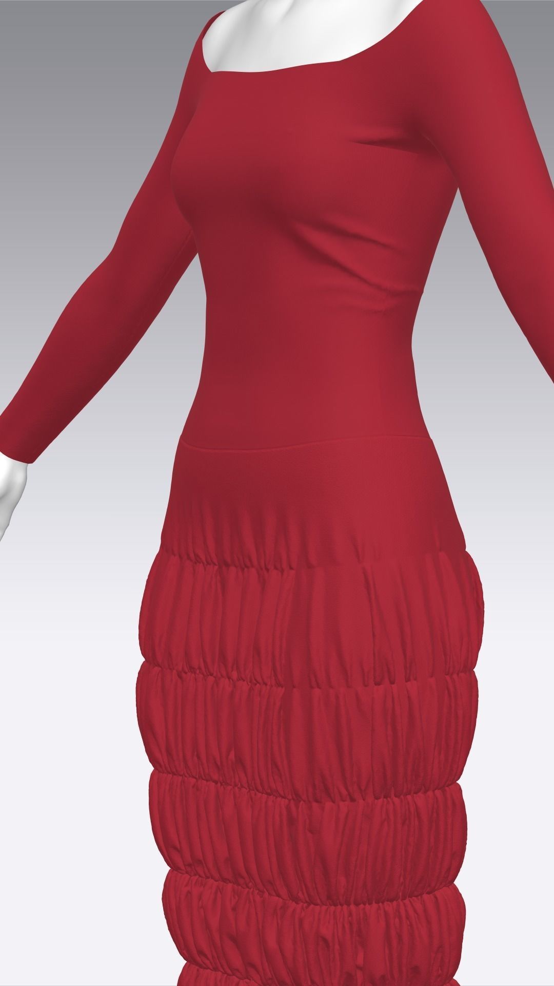 Dress Outfits MD CLO 3D ZPRJ ZPAC project files 3D model_37