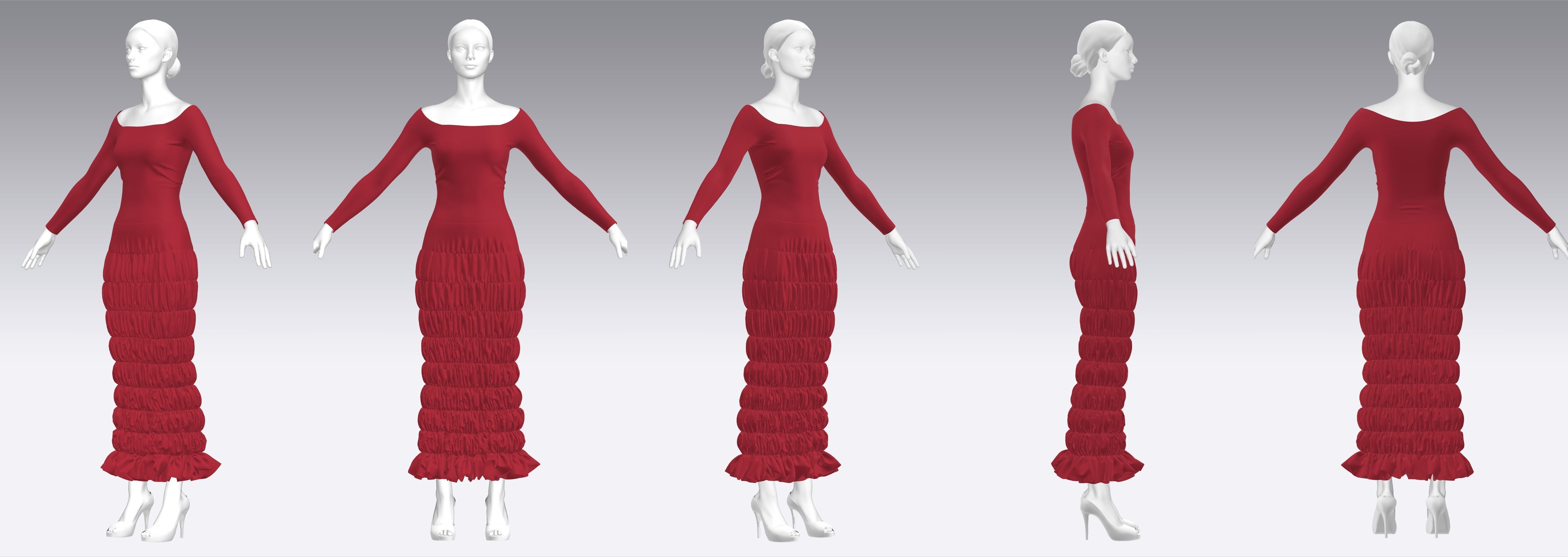 Dress Outfits MD CLO 3D ZPRJ ZPAC project files 3D model_3